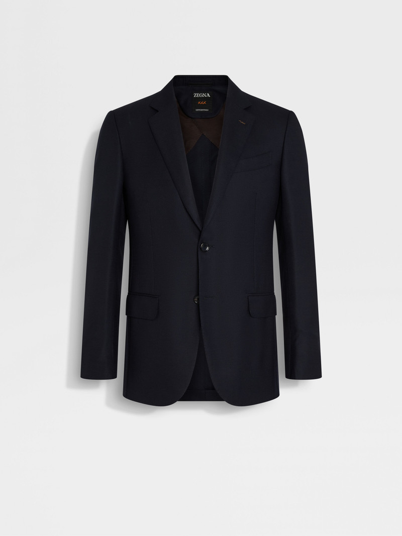 ZEGNA NAVY BLUE CENTOVENTIMILA WOOL JACKET outlook