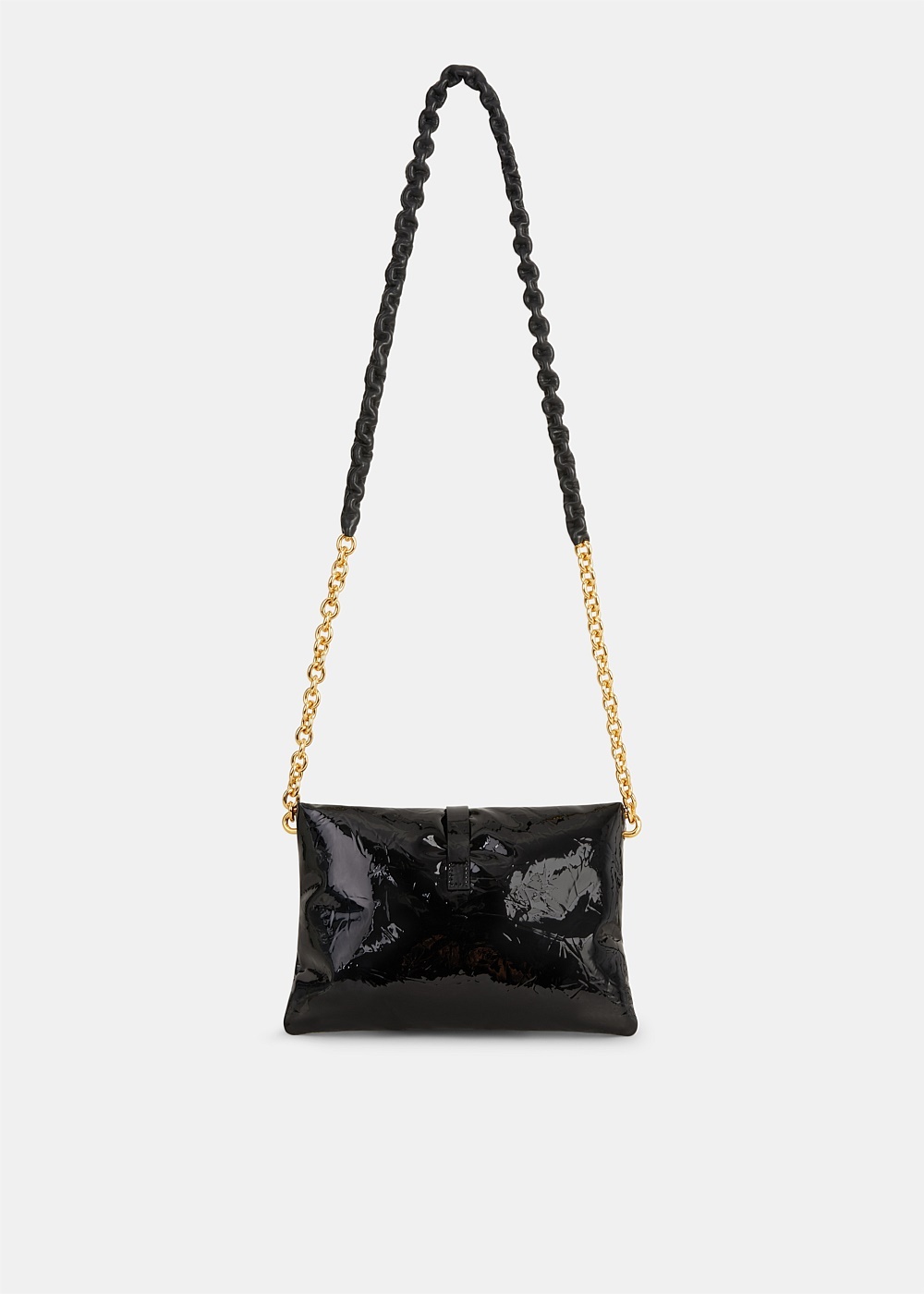 Black Zip Link Crossbody Bag - 3