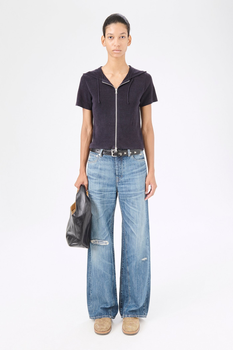 Our Legacy Knitted Slim Hood Wisconsin Refined Linen outlook