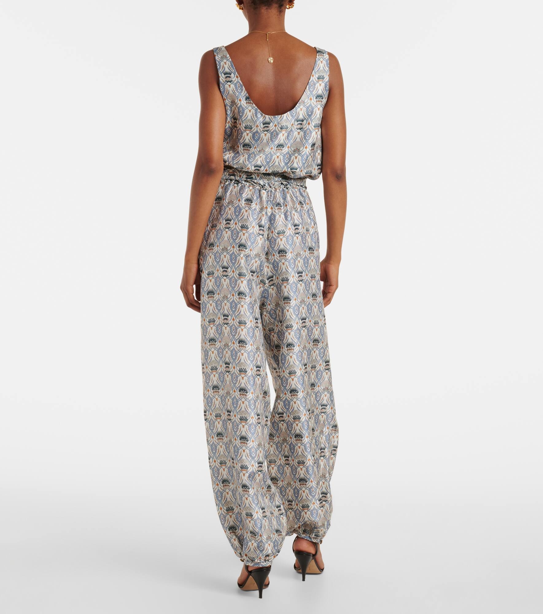 Nadia printed silk shantung jumpsuit - 3