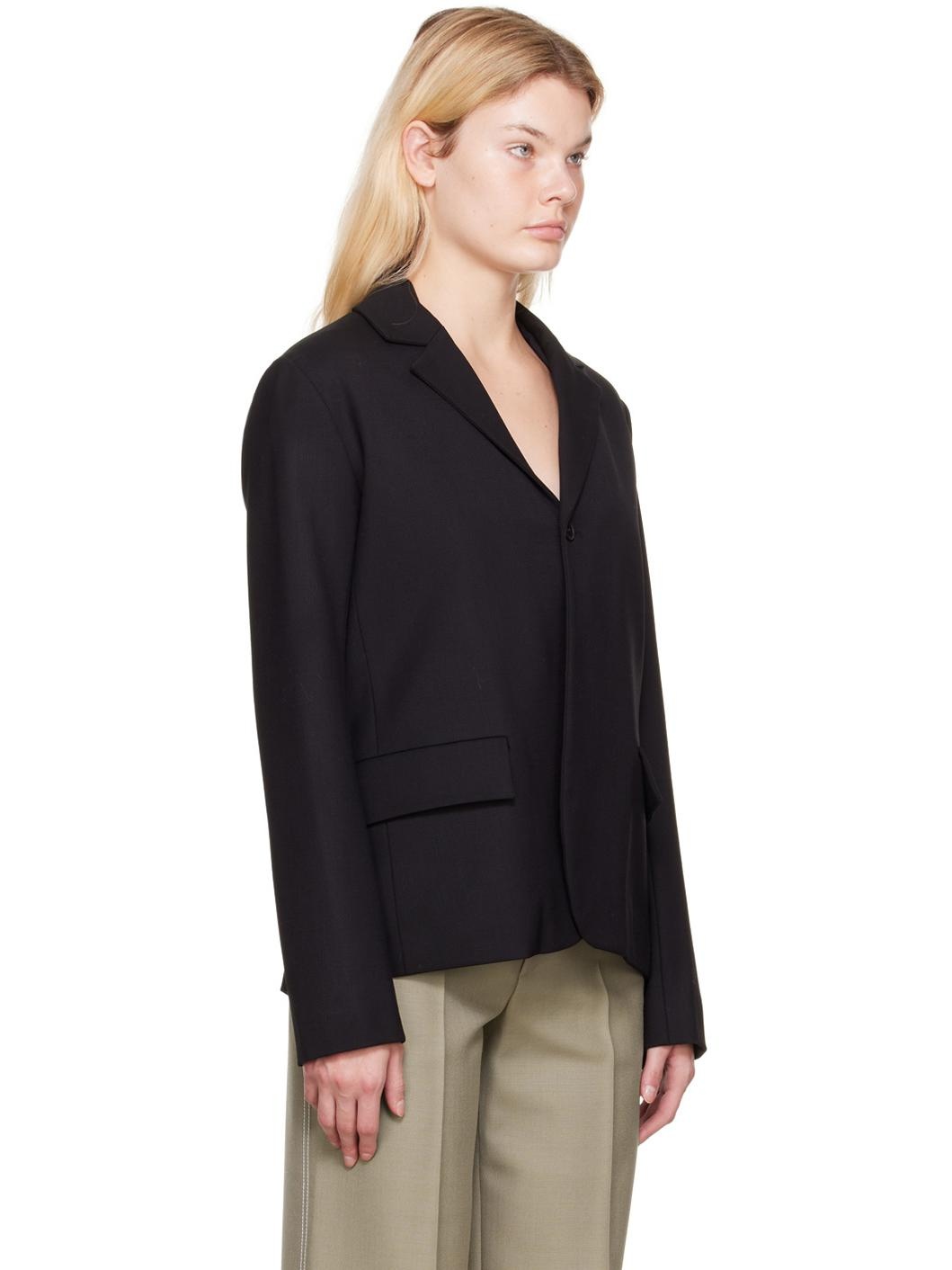 Black Cutout Blazer - 2