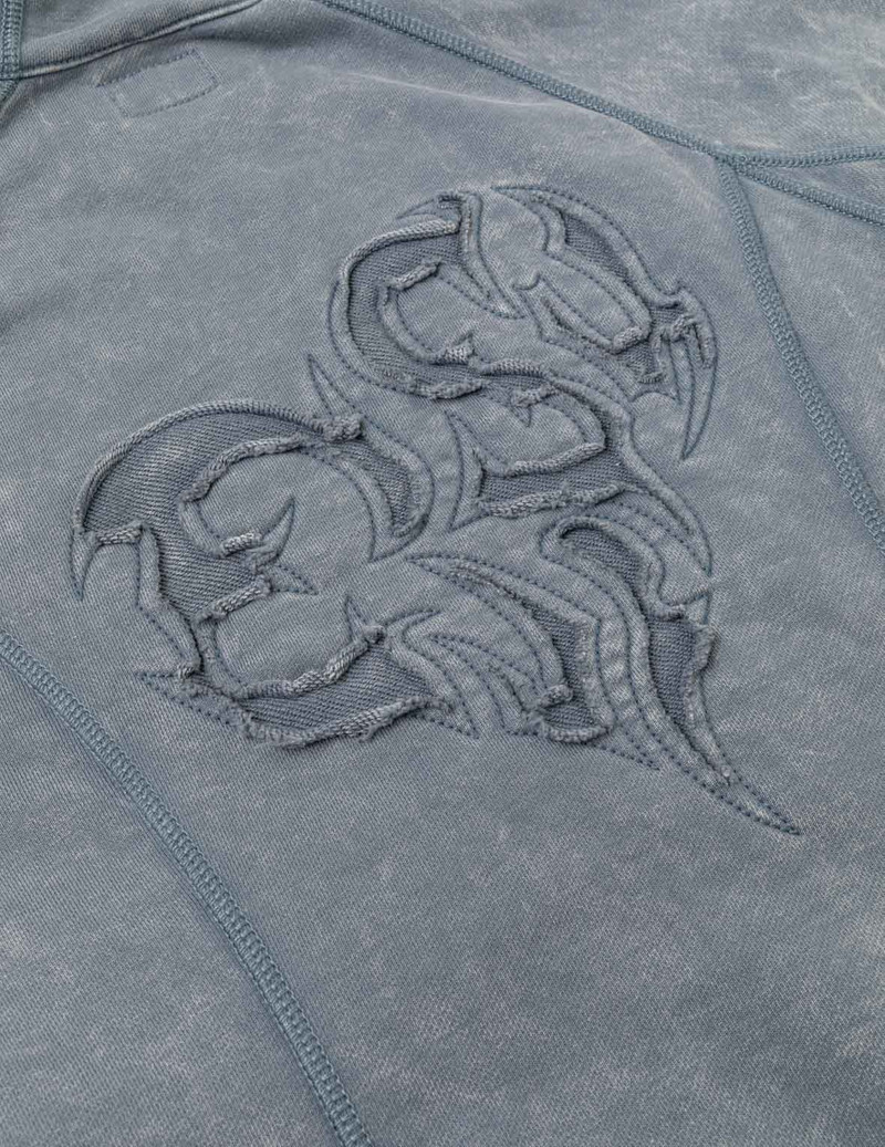 Reversed Fabric Cropped Hoodie 6