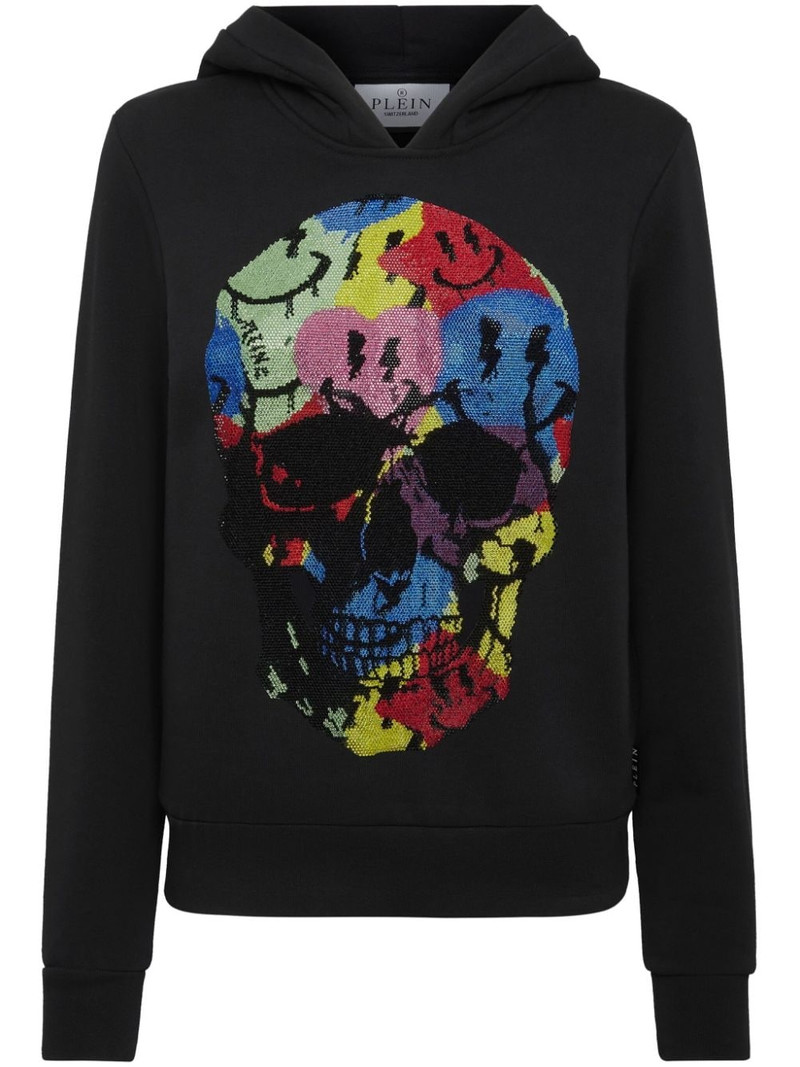 Smile rhinestone-embellished hoodie 1