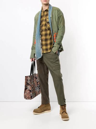 Greg Lauren patchwork shawl-lapel jacket outlook