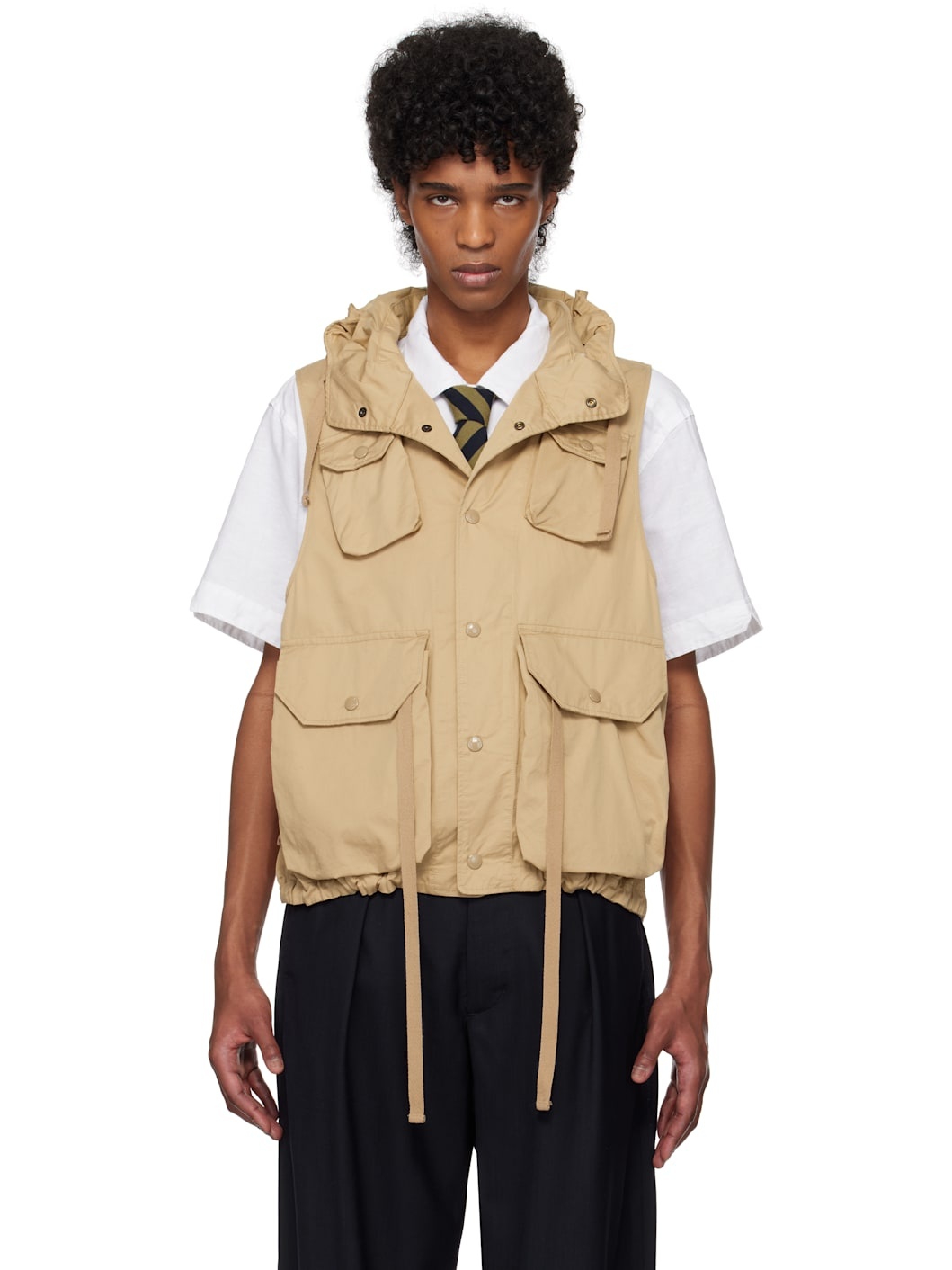 Beige Field Vest - 1