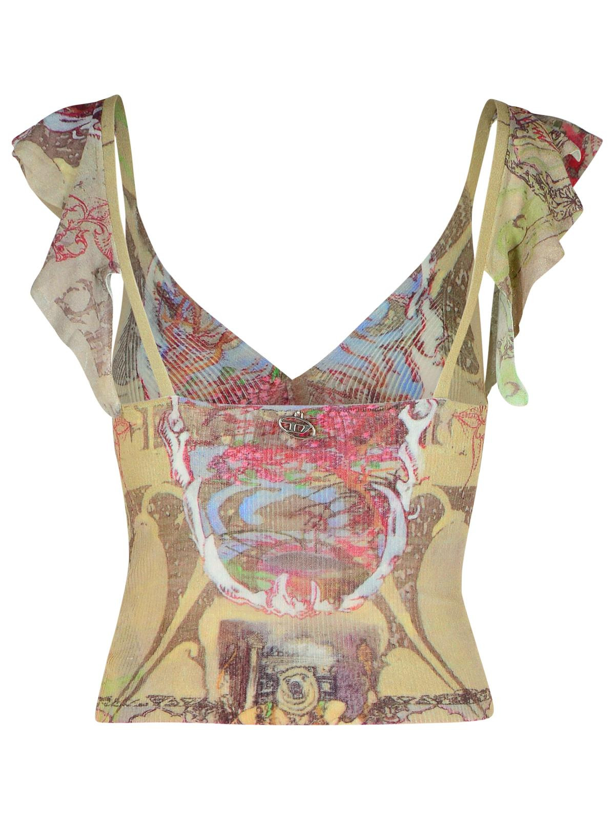 Diesel Fiore' Multicolor Cotton Blend Top Women - 3