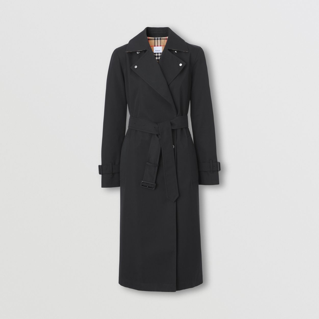 Cotton Gabardine Belted Trench Coat - 4