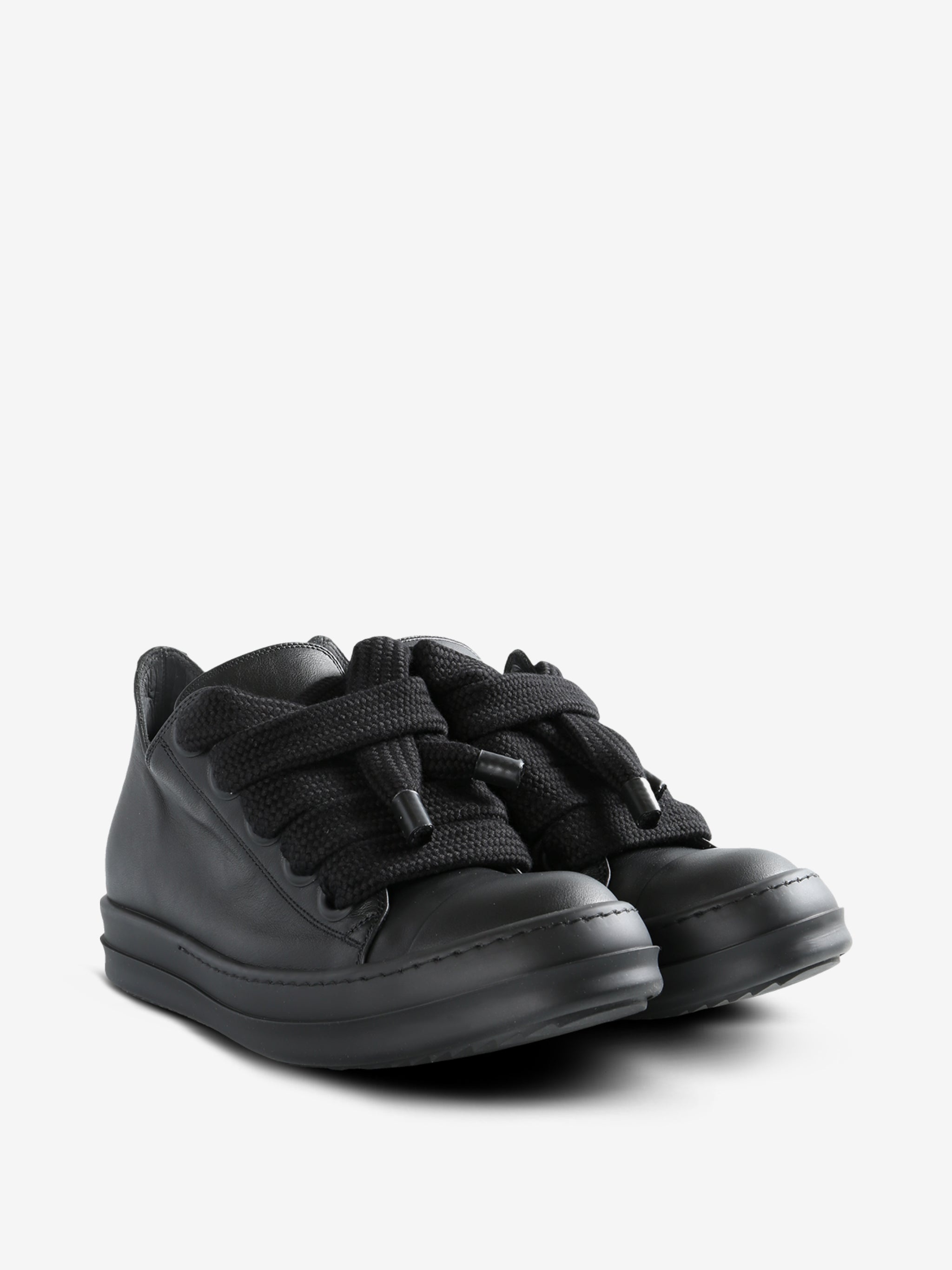 RICK OWENS - Women Scarpe In Pelle Jumbolace Low Sneakers - 2