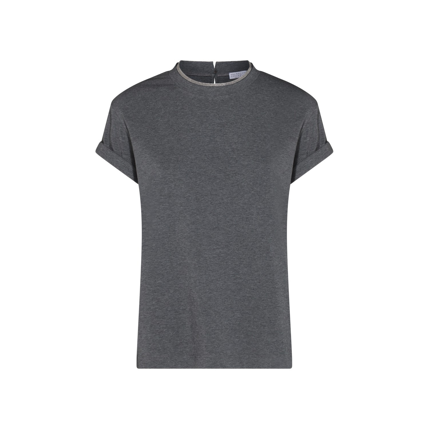 GREY COTTON T-SHIRT - 1