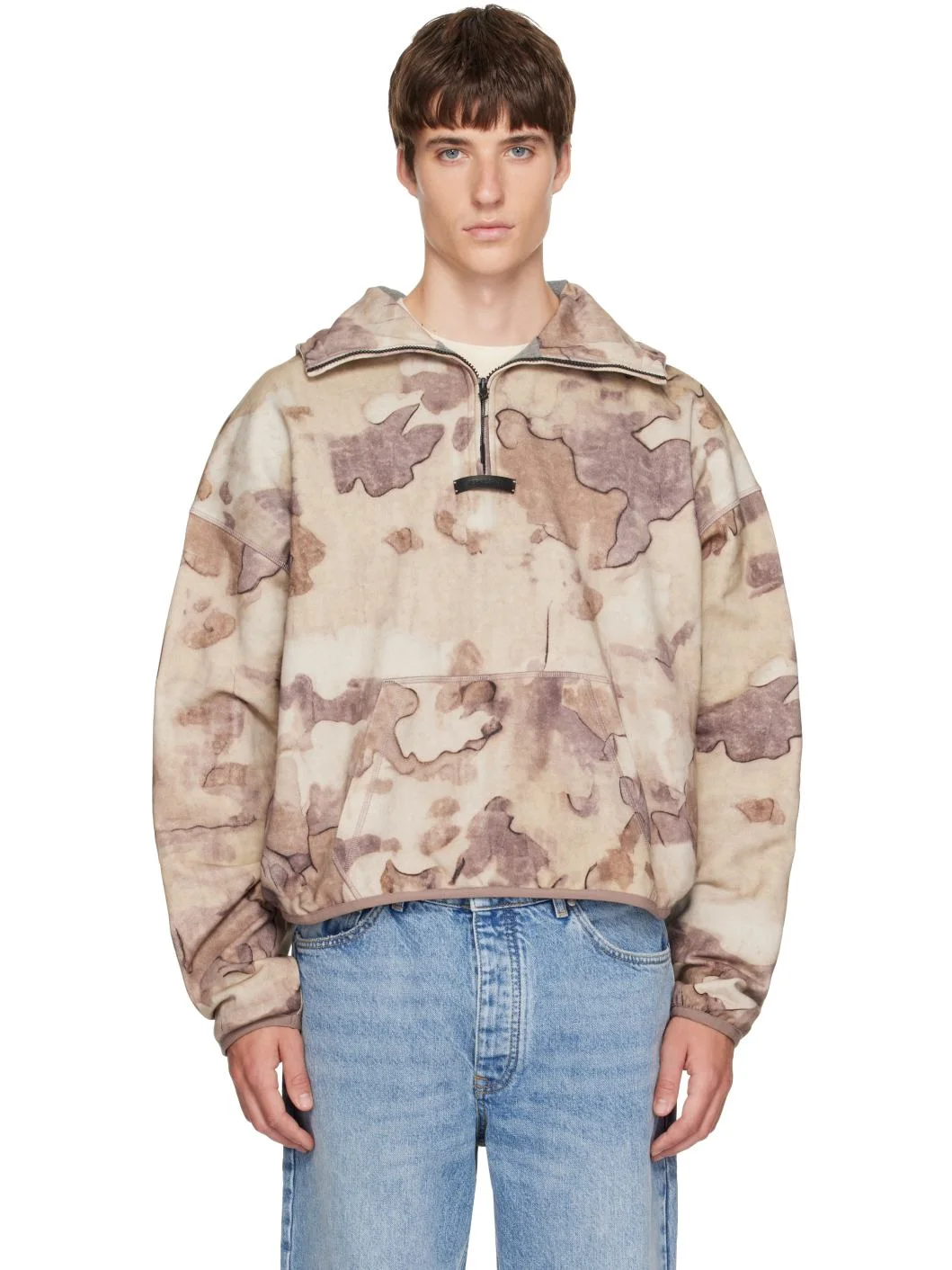 Beige & Taupe Storm Hoodie - 1