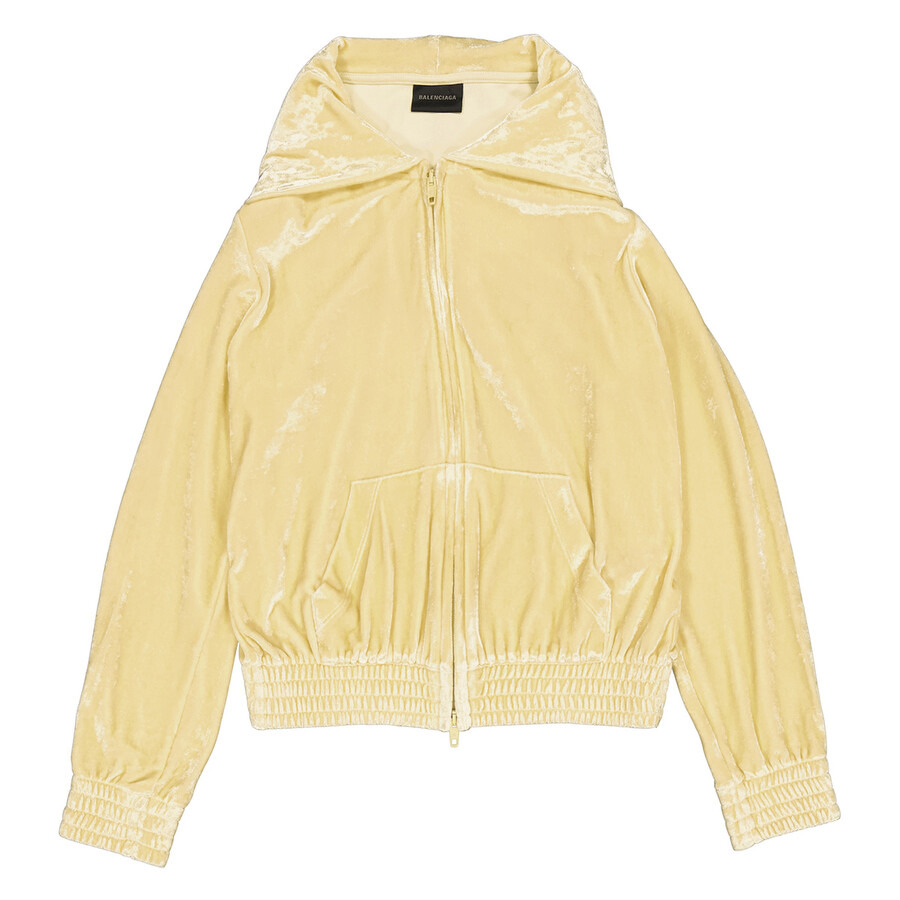 Balenciaga Ladies Cream BB Paris Zip-Up Hoodie - 5
