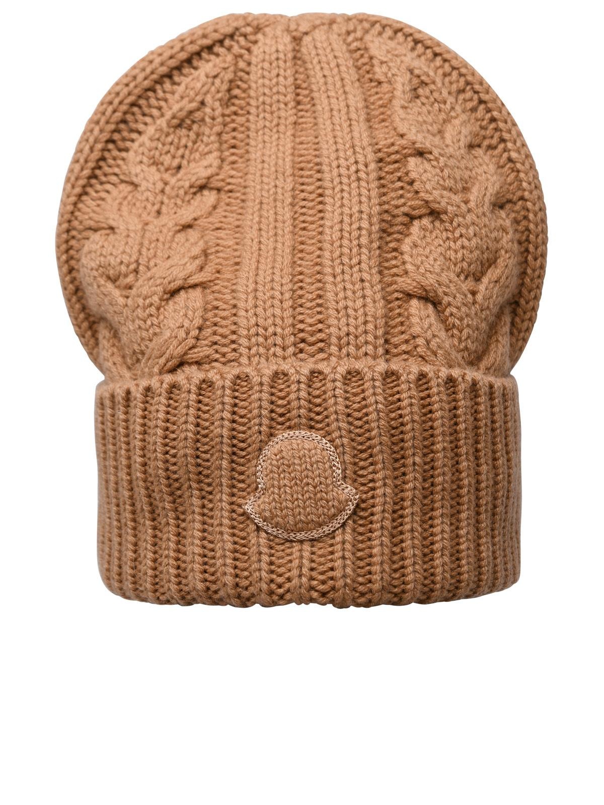 Moncler Beige Cashmere Cap Woman - 1