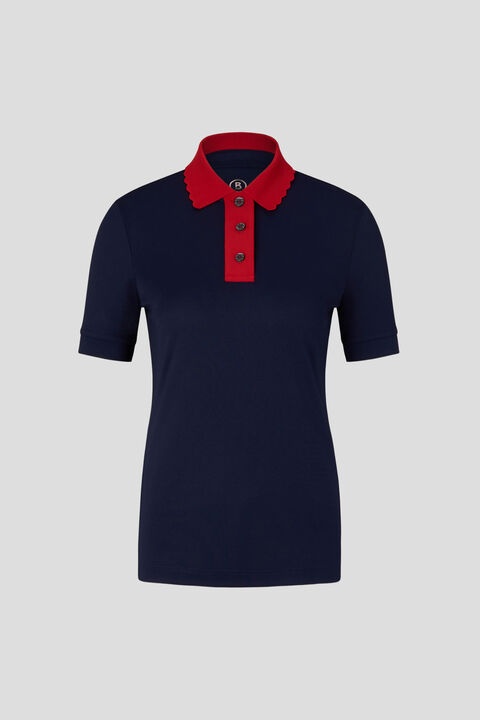 Carole Functional polo shirt in Navy blue/Red - 1