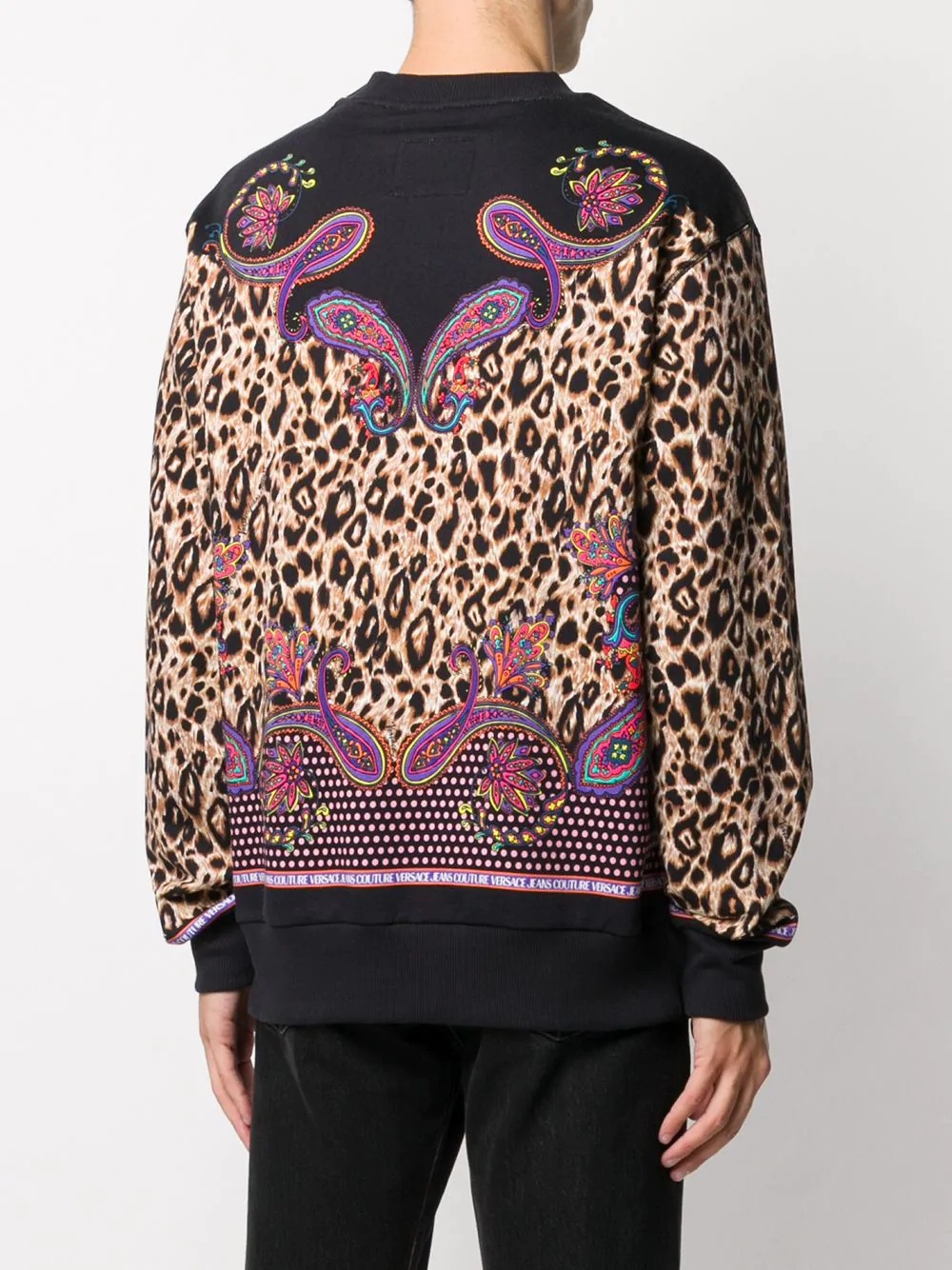 mix-print sweatshirt - 4