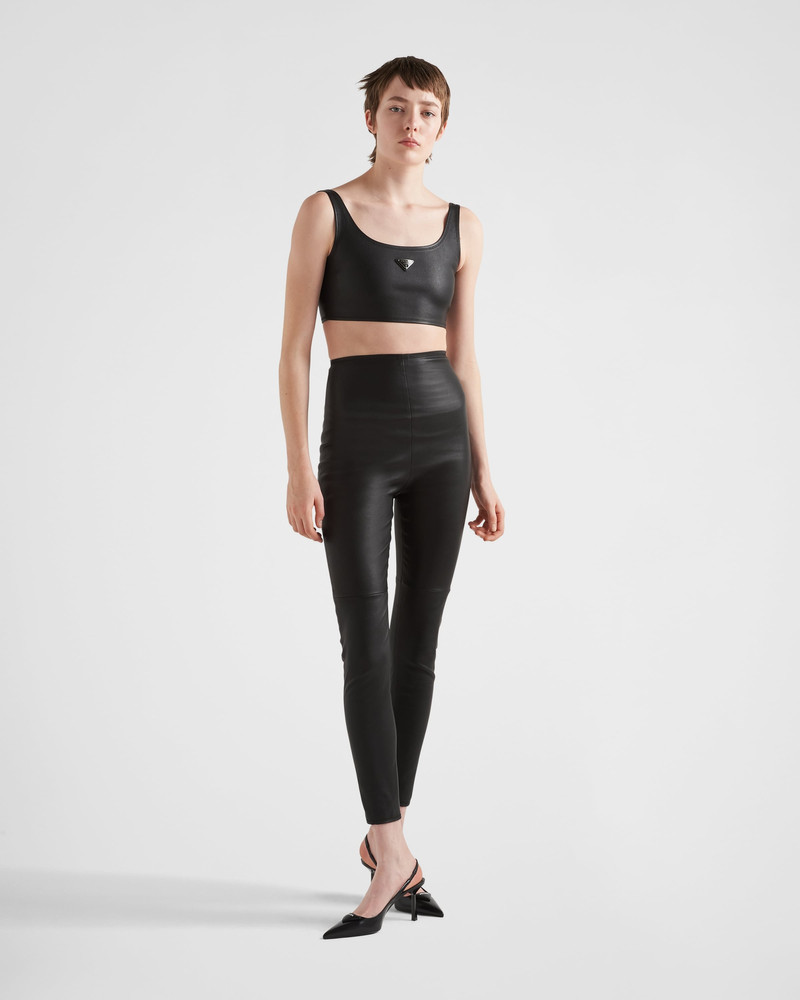 Prada Stretch nappa leather top outlook