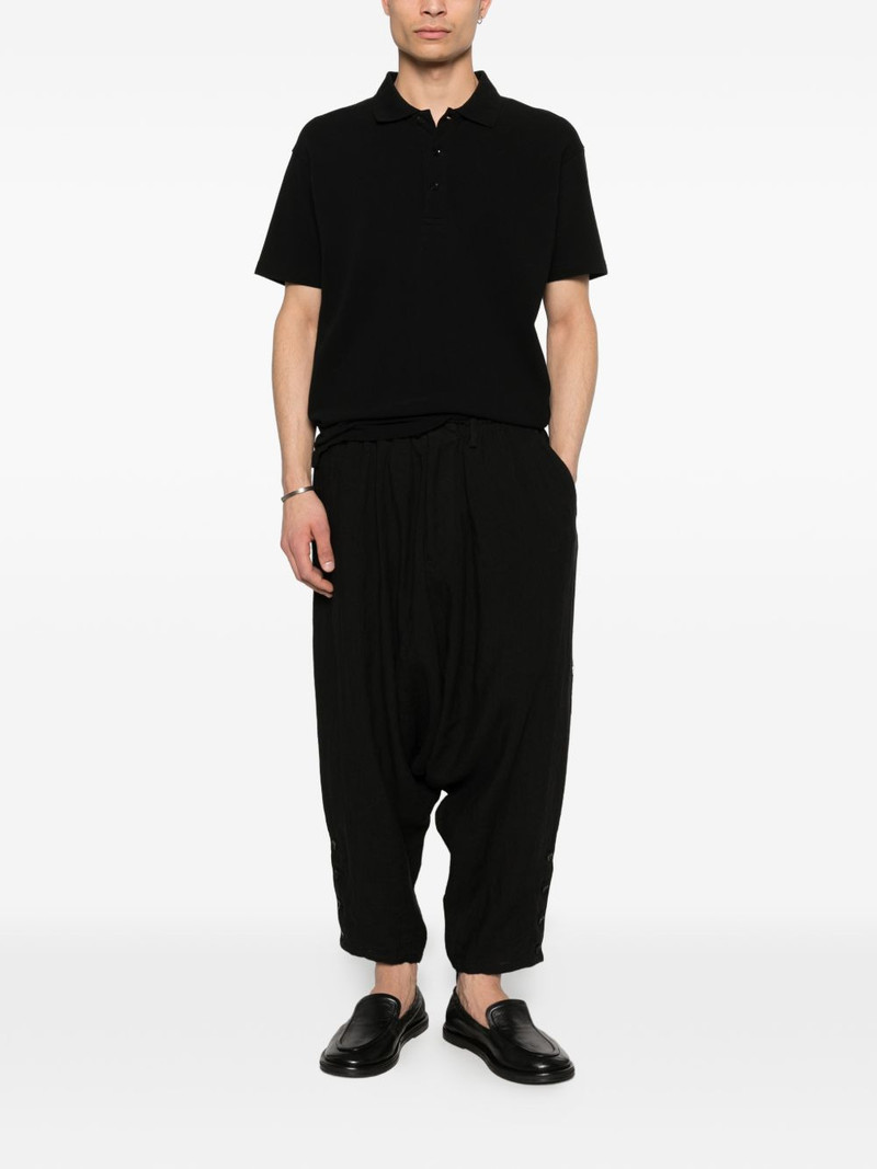 Yohji Yamamoto point-collar polo shirt outlook