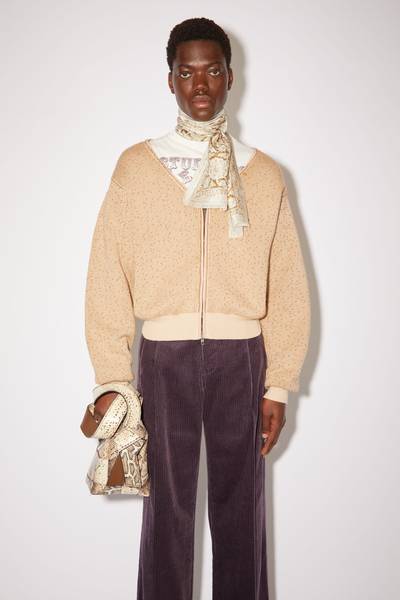 Acne Studios V-neck cardigan - Ecru/camel outlook