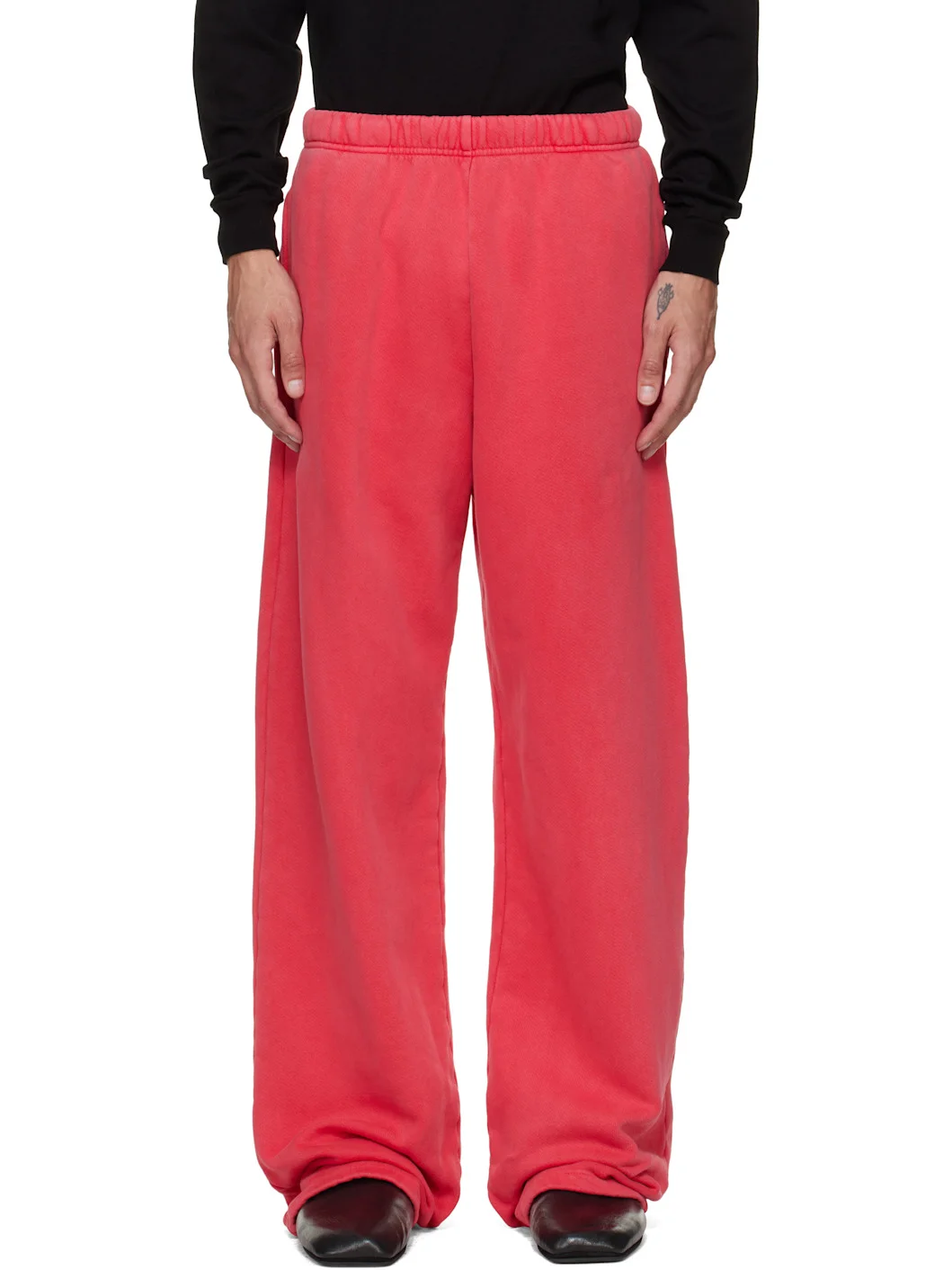 Pink Heavyweight Puddle Sweatpants - 1