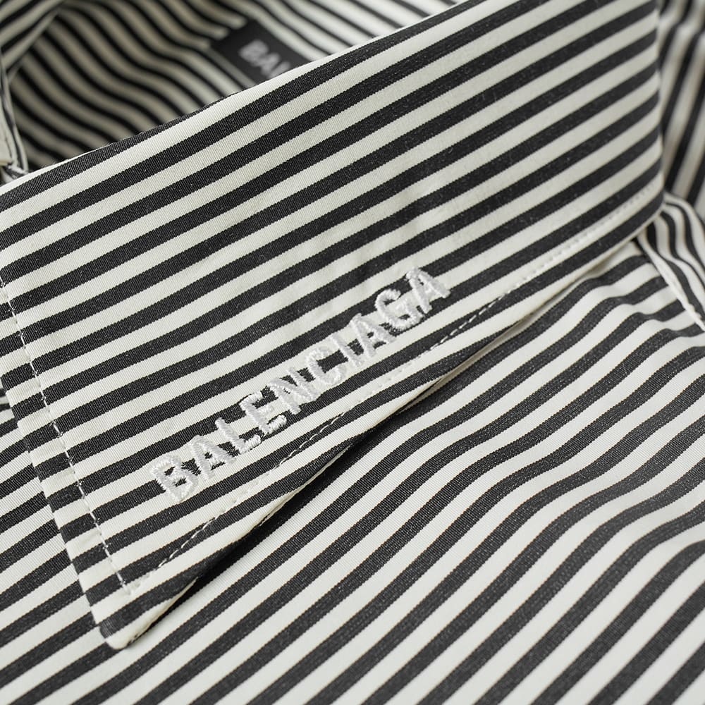 Balenciaga Short Sleeve Stripe Flap Shirt - 4