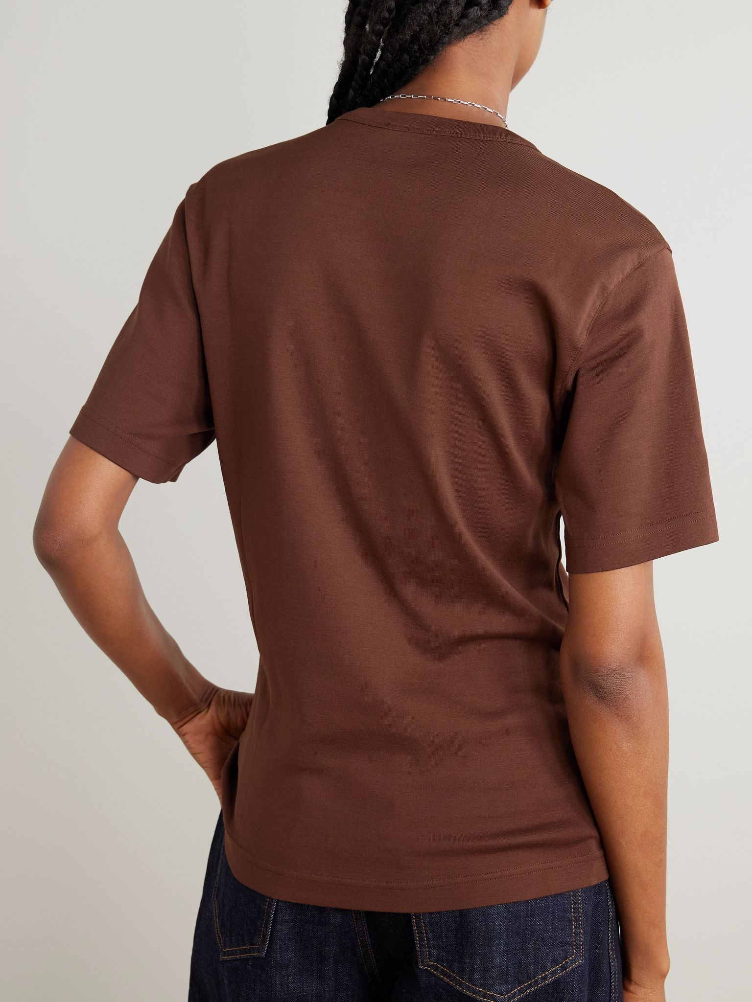 Cotton-jersey T-shirt Brown - 4