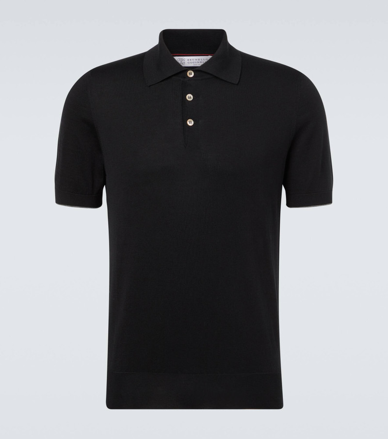 Cotton piqué polo shirt 1
