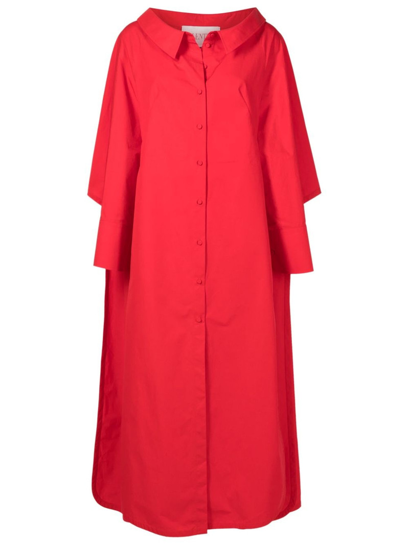 cape-detail cotton maxi dress 1