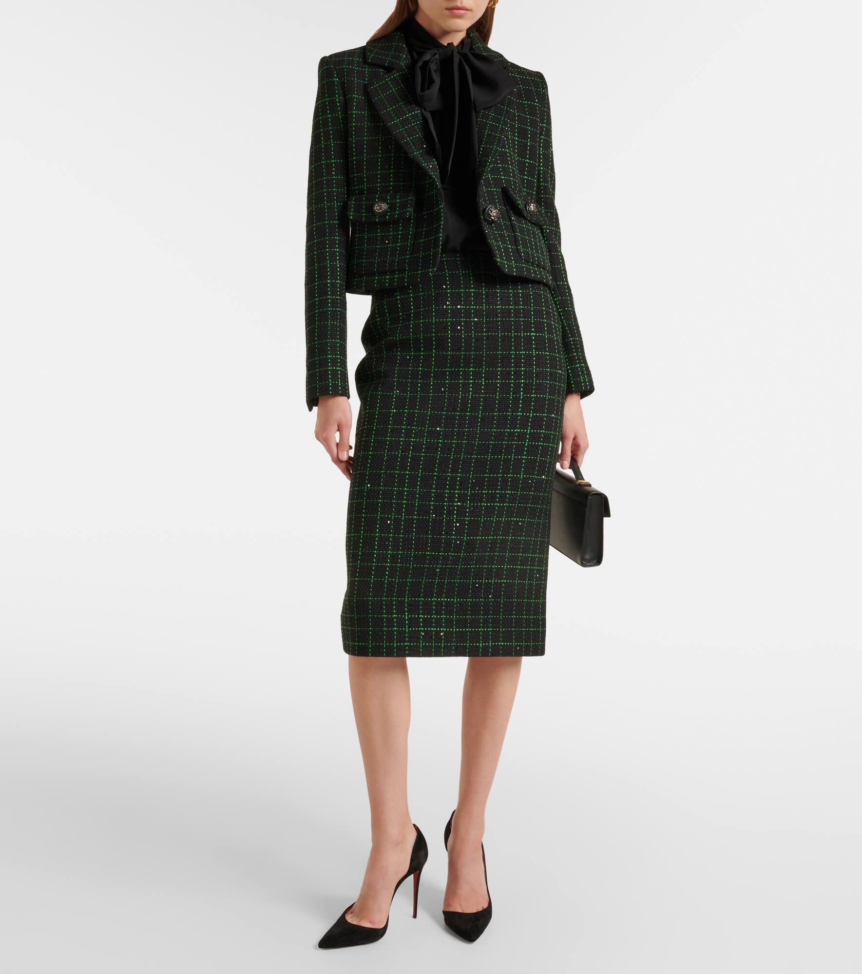 Sequined tweed midi skirt - 2