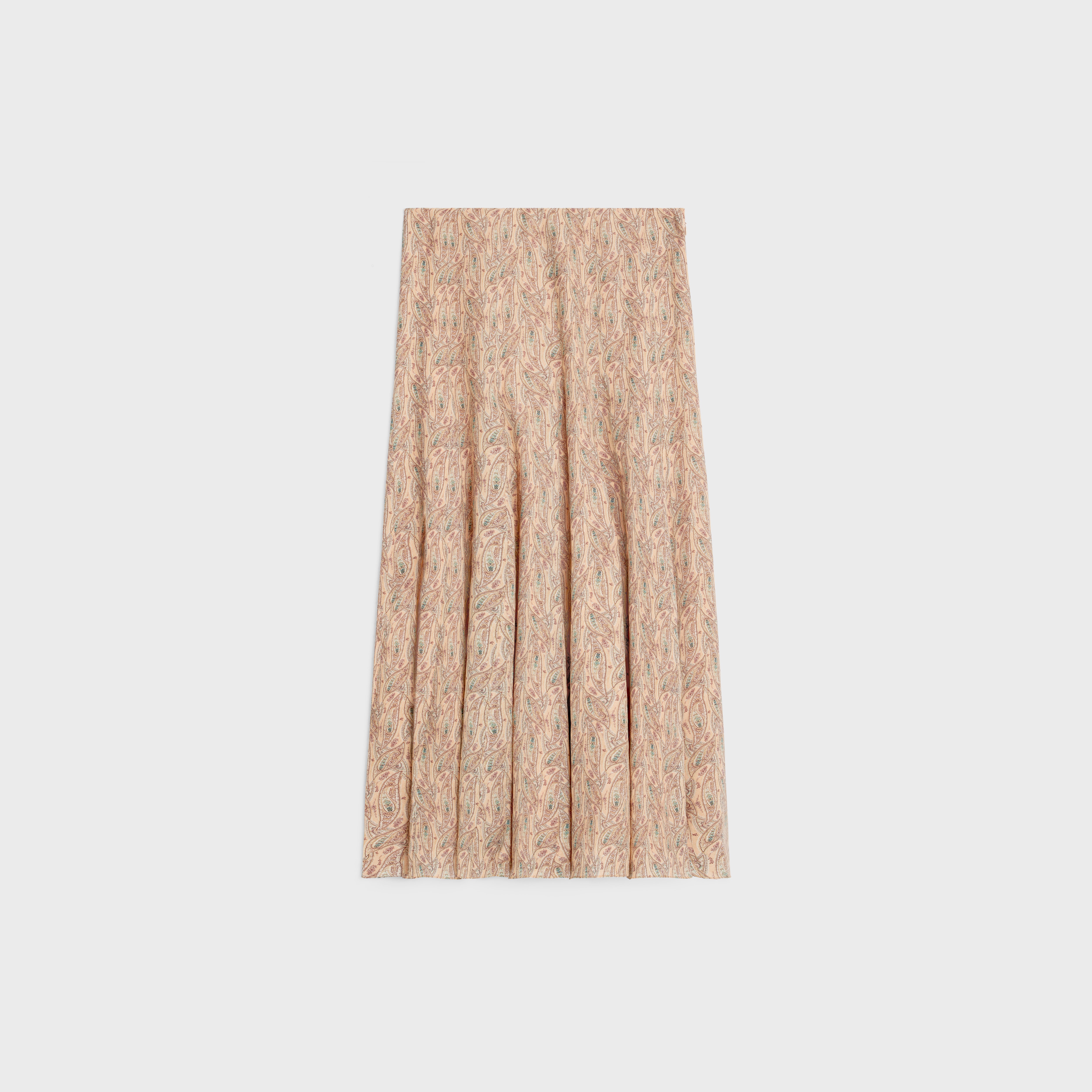 pleated skirt in silk georgette - 1