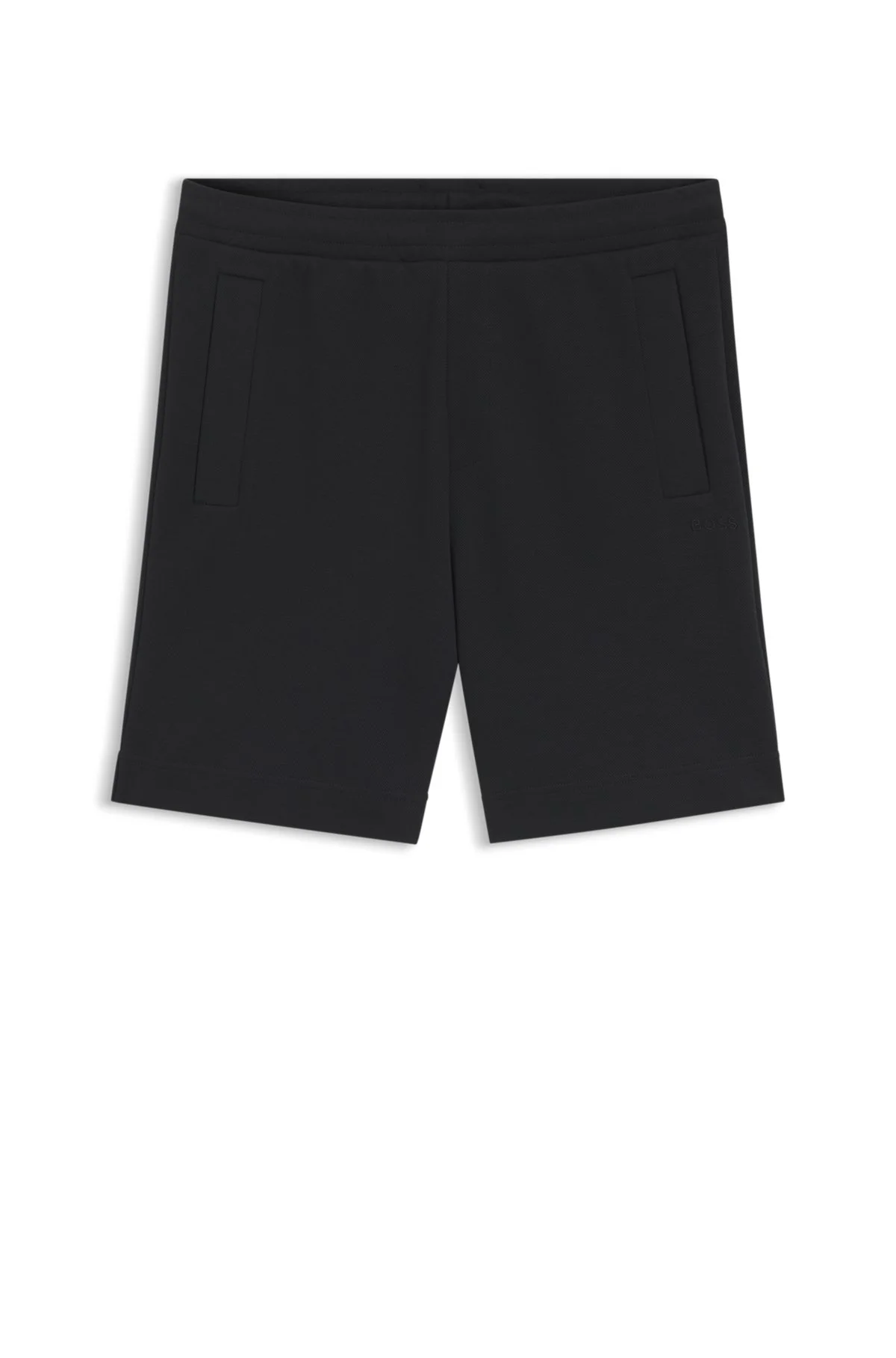 LOGO-EMBROIDERED SHORTS IN COTTON-BLEND PIQUE JERSEY - 1