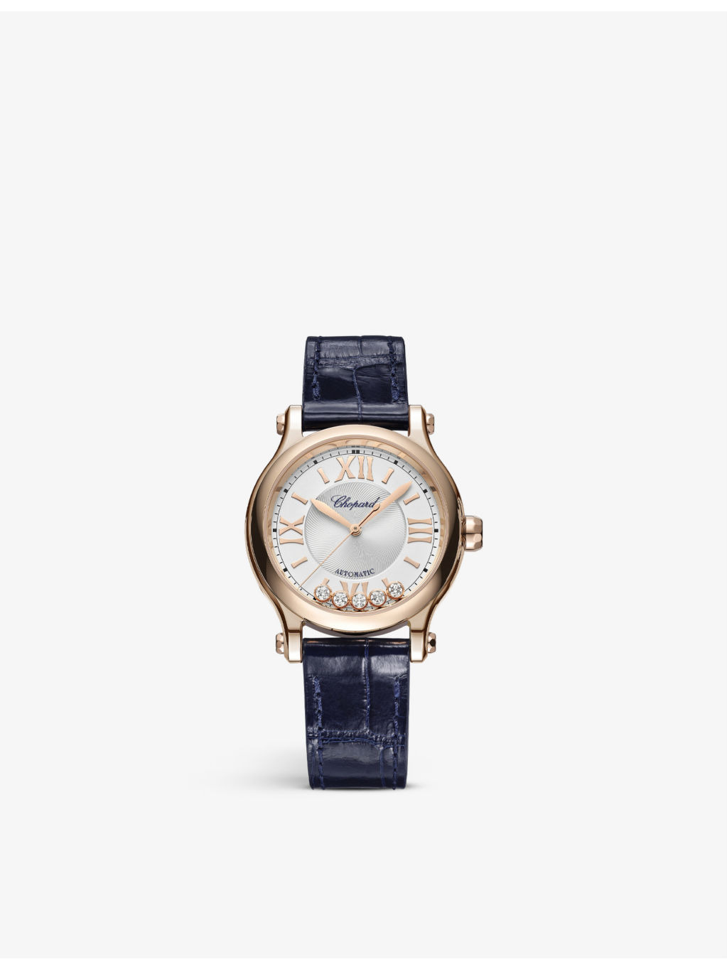 Happy Sport 275378-5001 18ct rose-gold and diamond automatic watch - 1