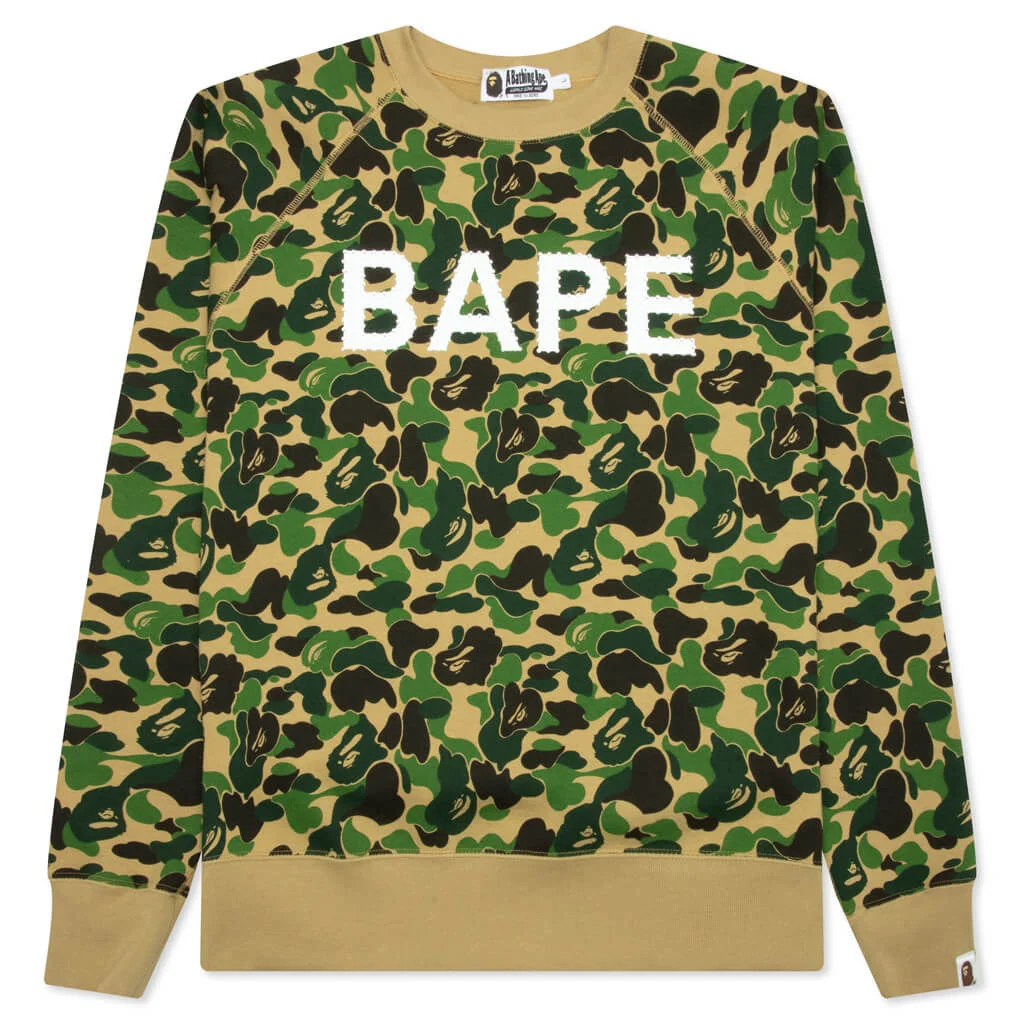 ABC CAMO CRYSTAL STONE CREWNECK - GREEN - 1