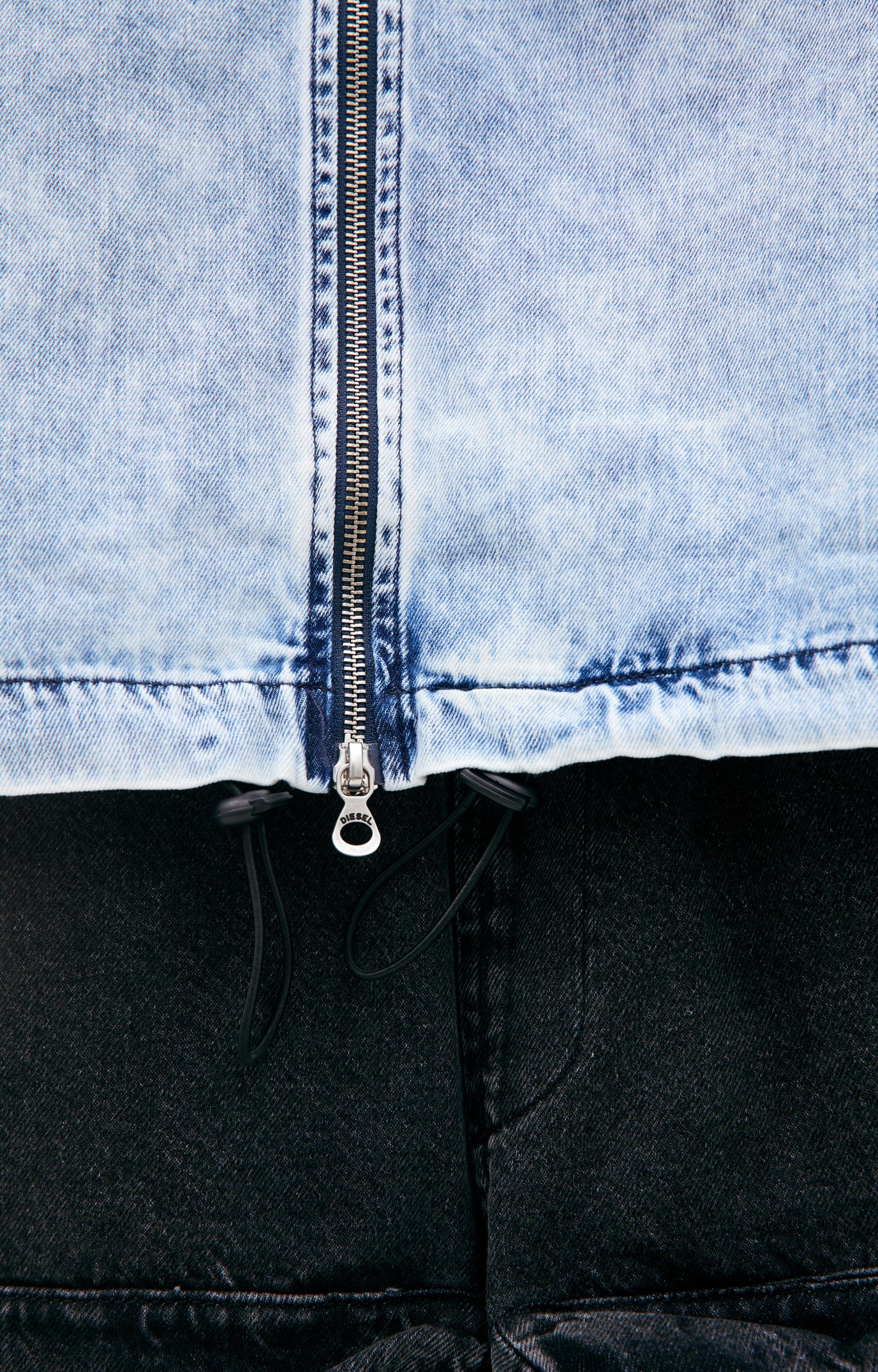 DENIM JACKET WITH HIGH COLLAR - 5
