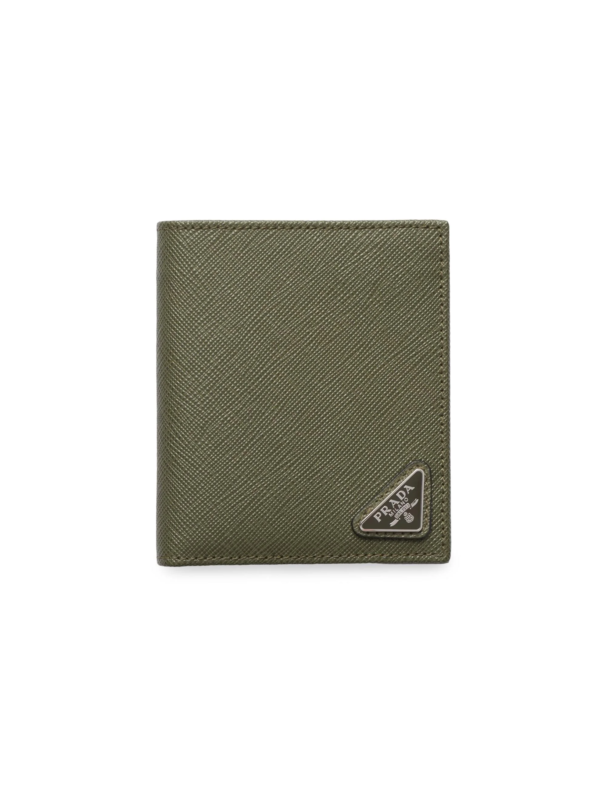 Men's Saffiano Leather Wallet - Olive Green - 1