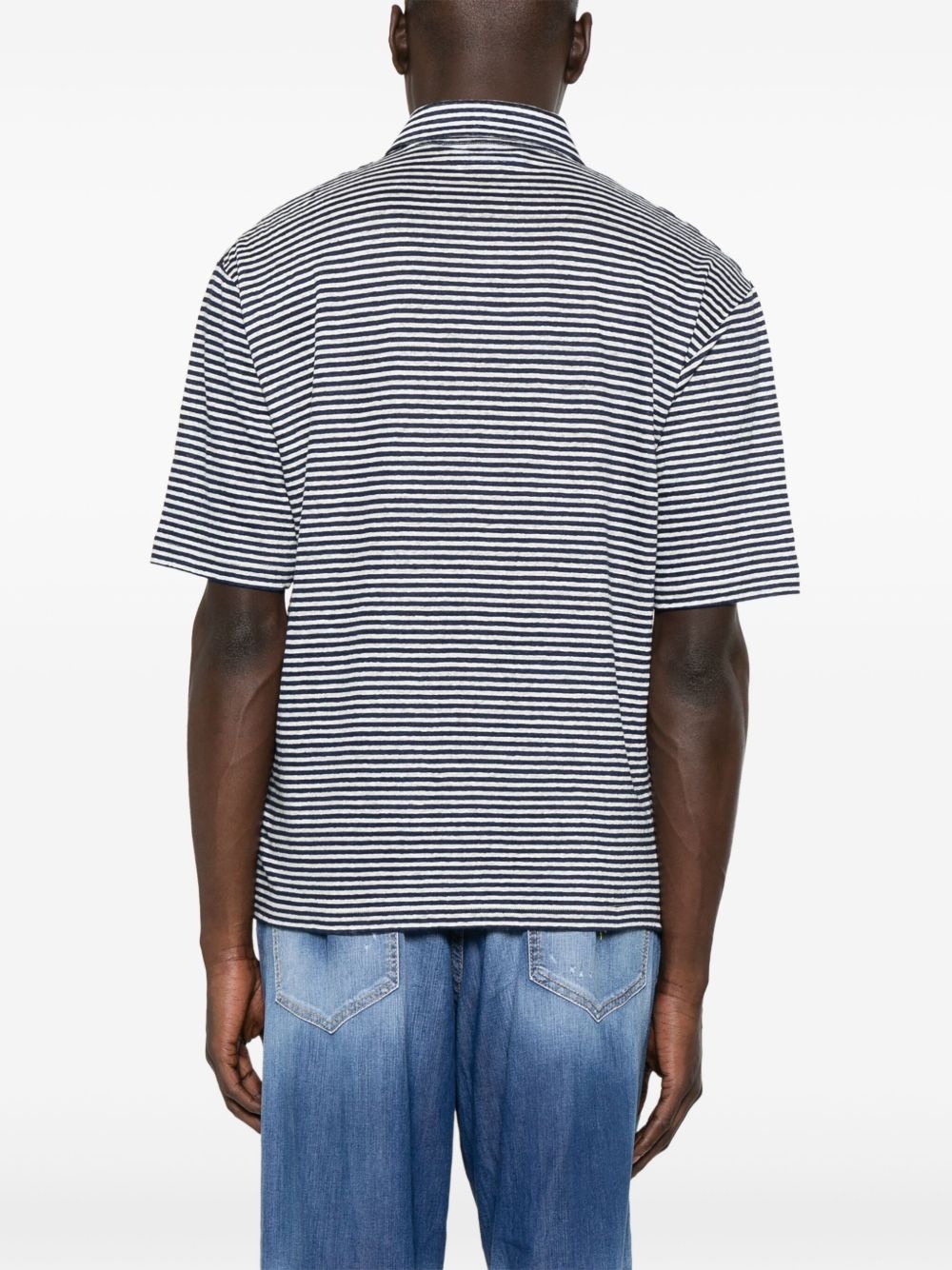 linen polo shirt - 3
