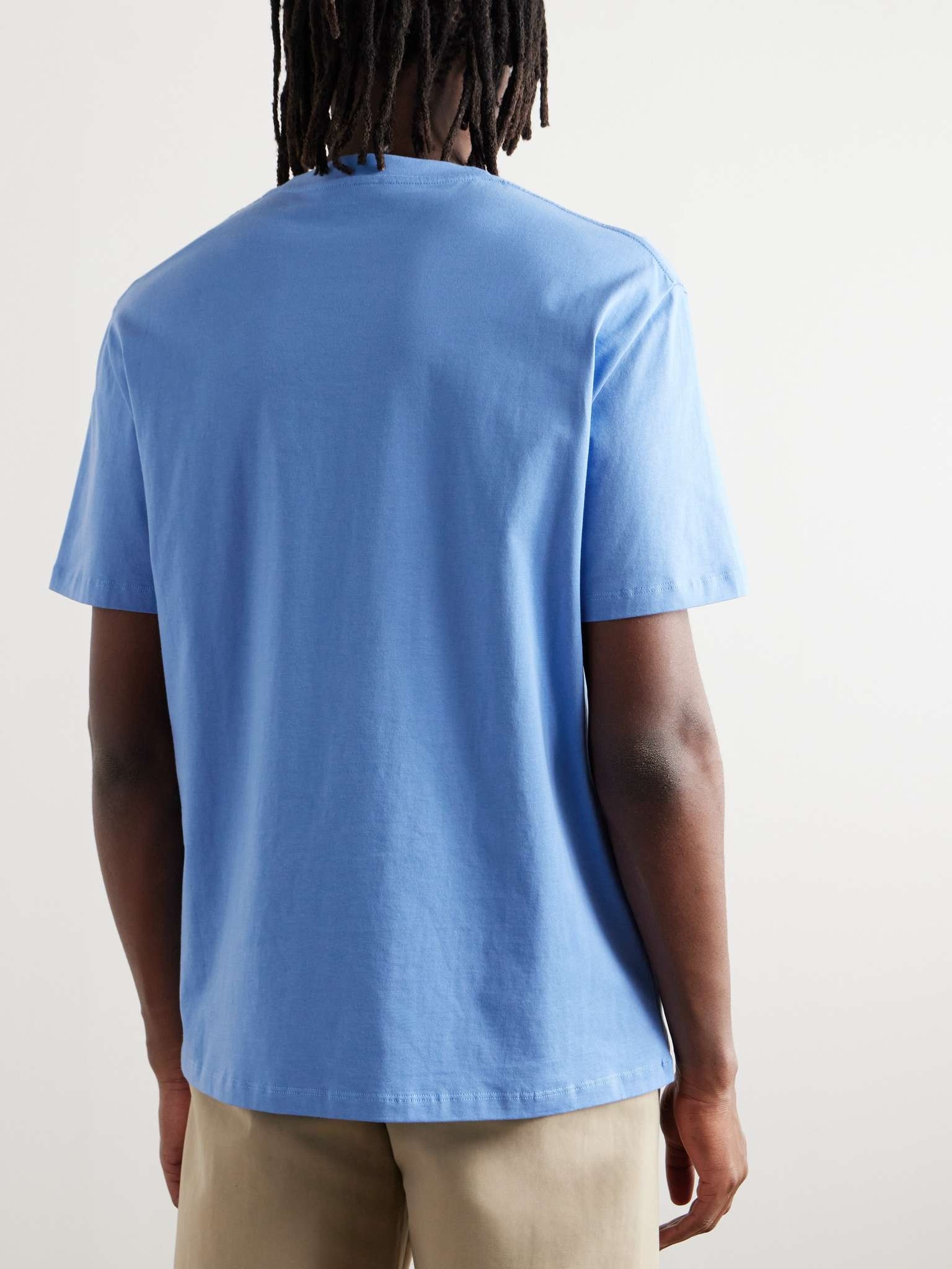 Anagram Logo-Embroidered Cotton-Jersey T-Shirt - 4