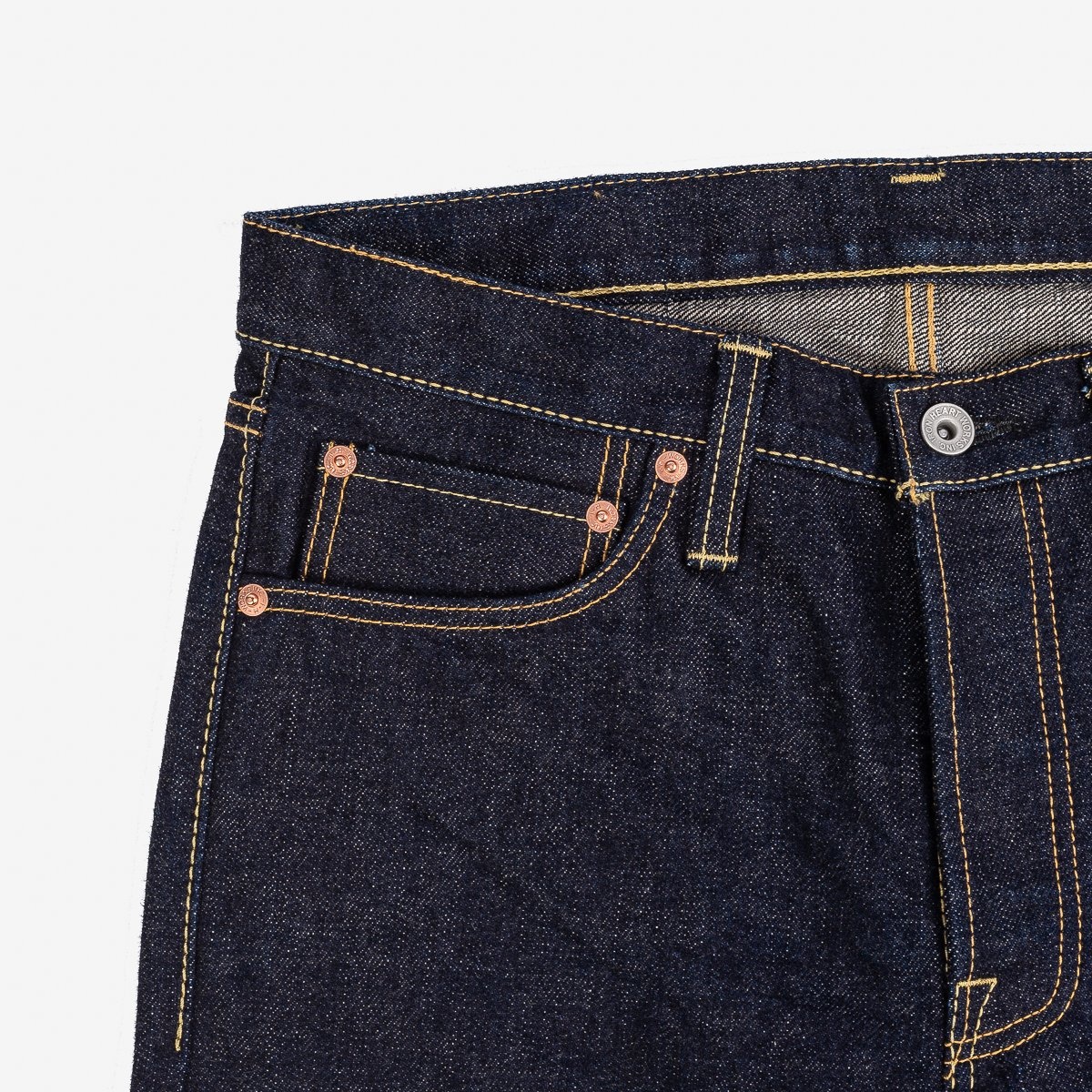 IH-666S-18 18oz Vintage Selvedge Denim Slim Straight Cut Jeans - Indigo - 6