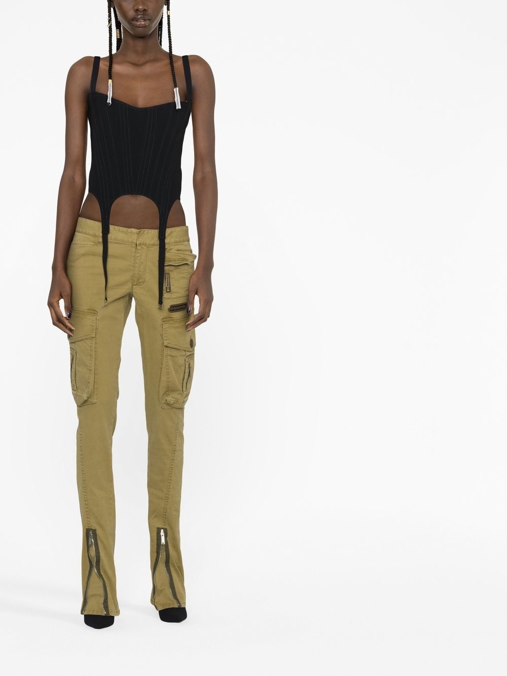 multi-pocket skinny jeans - 2