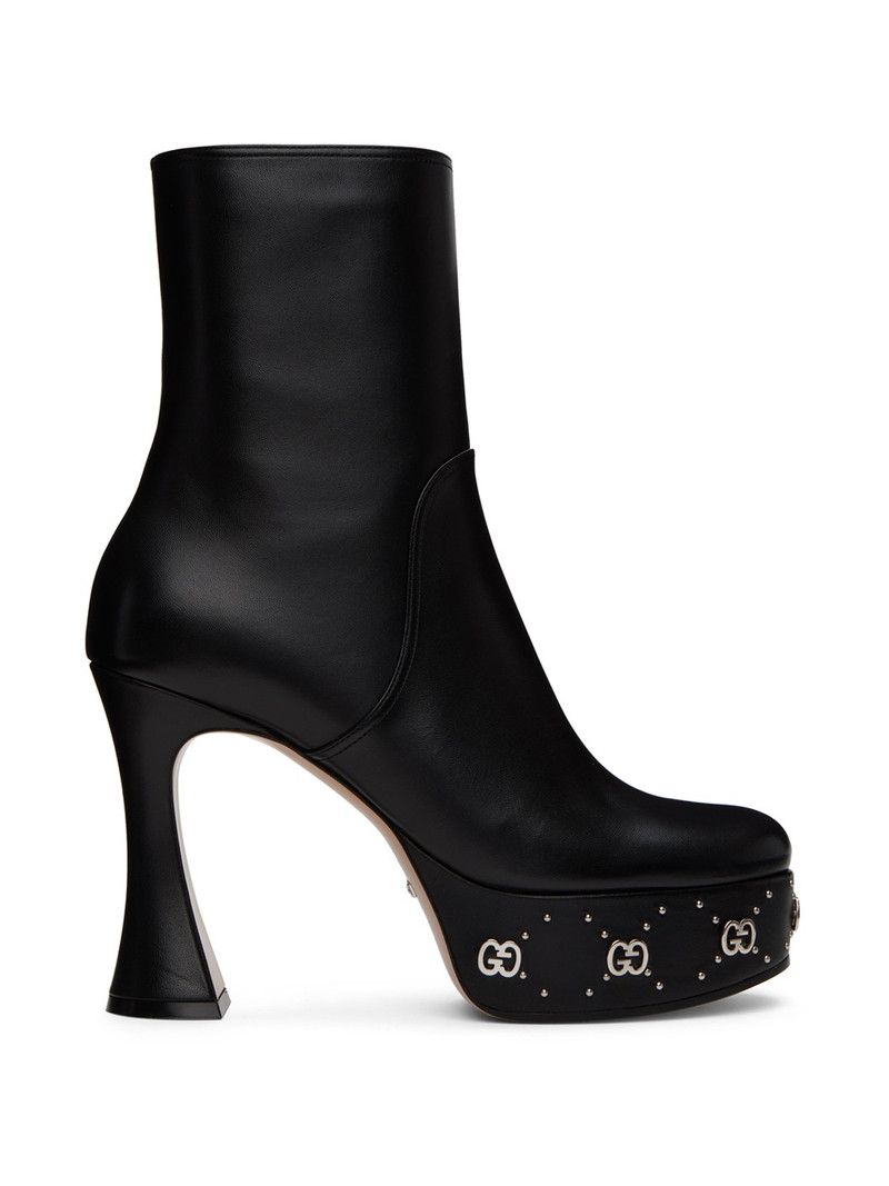 Interlocking G leather boots 1