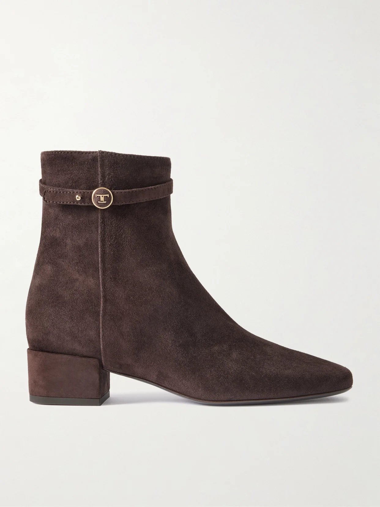 Embellished Suede Ankle Boots - 1