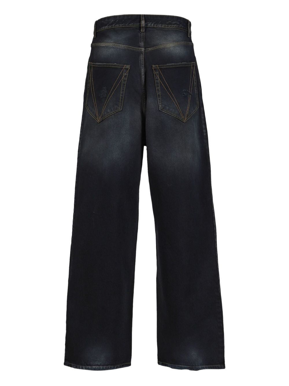 distressed wide-leg trousers - 2