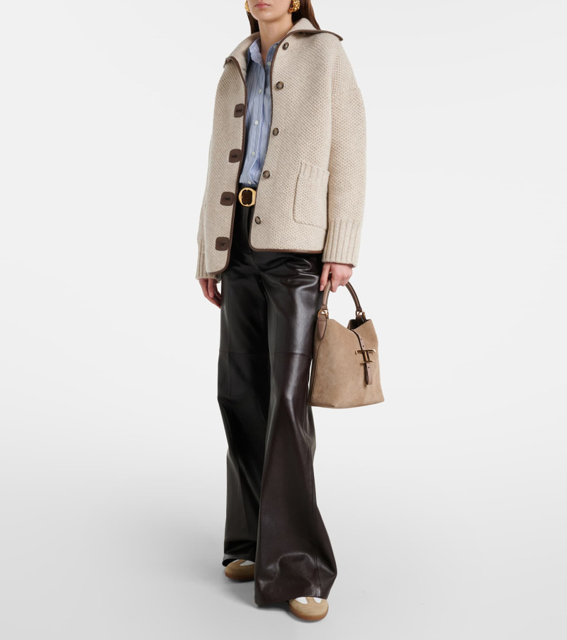 Tod's T Timeless suede tote bag outlook