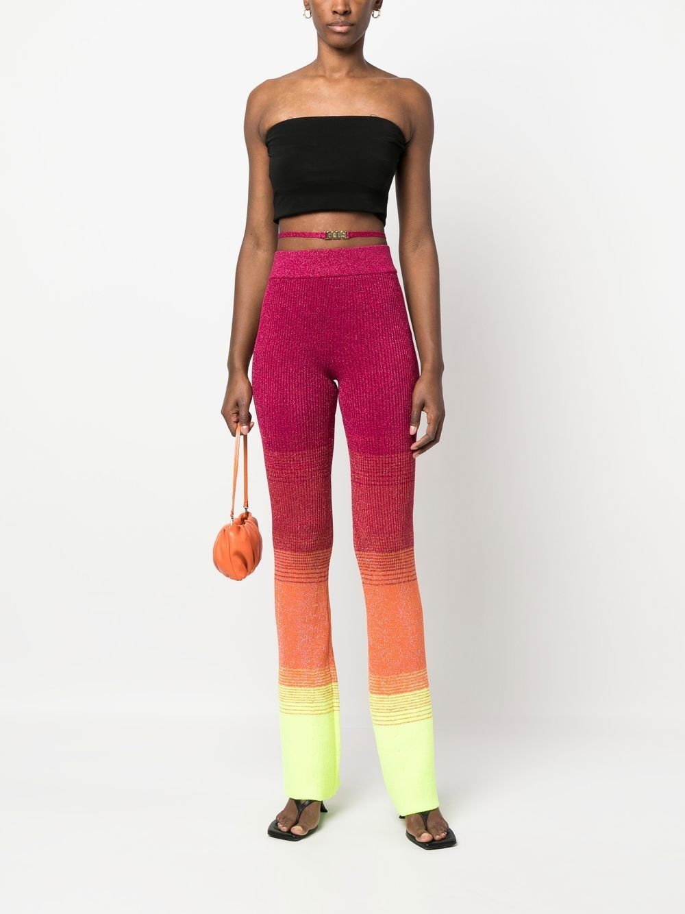 degradé knitted trousers - 2