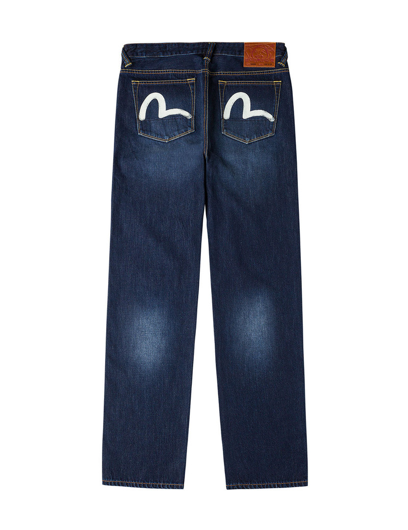 Ecru Brushstoke Seagull Print Regular Fit Jeans #2000 13