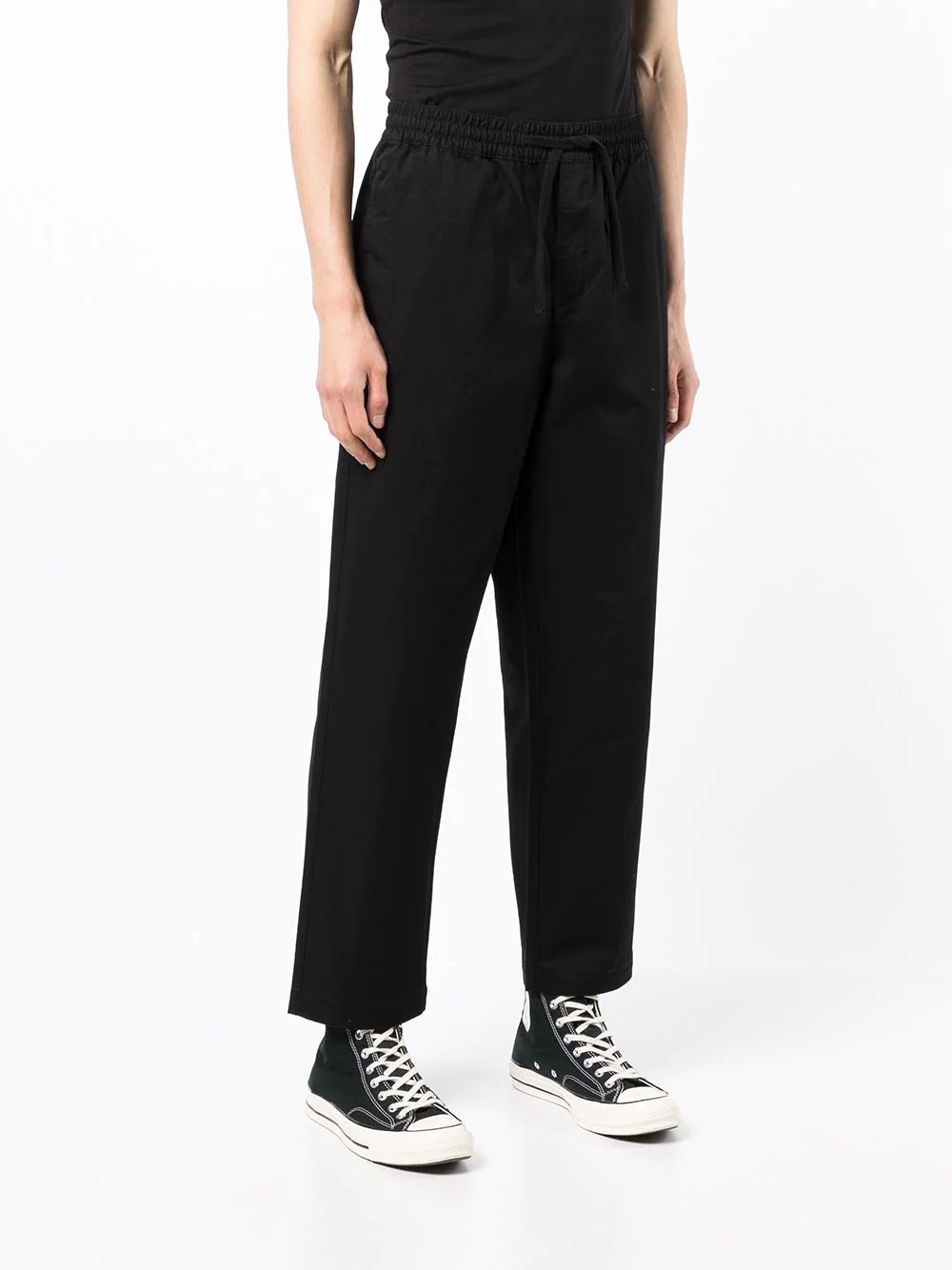 straight-leg cotton trousers - 3