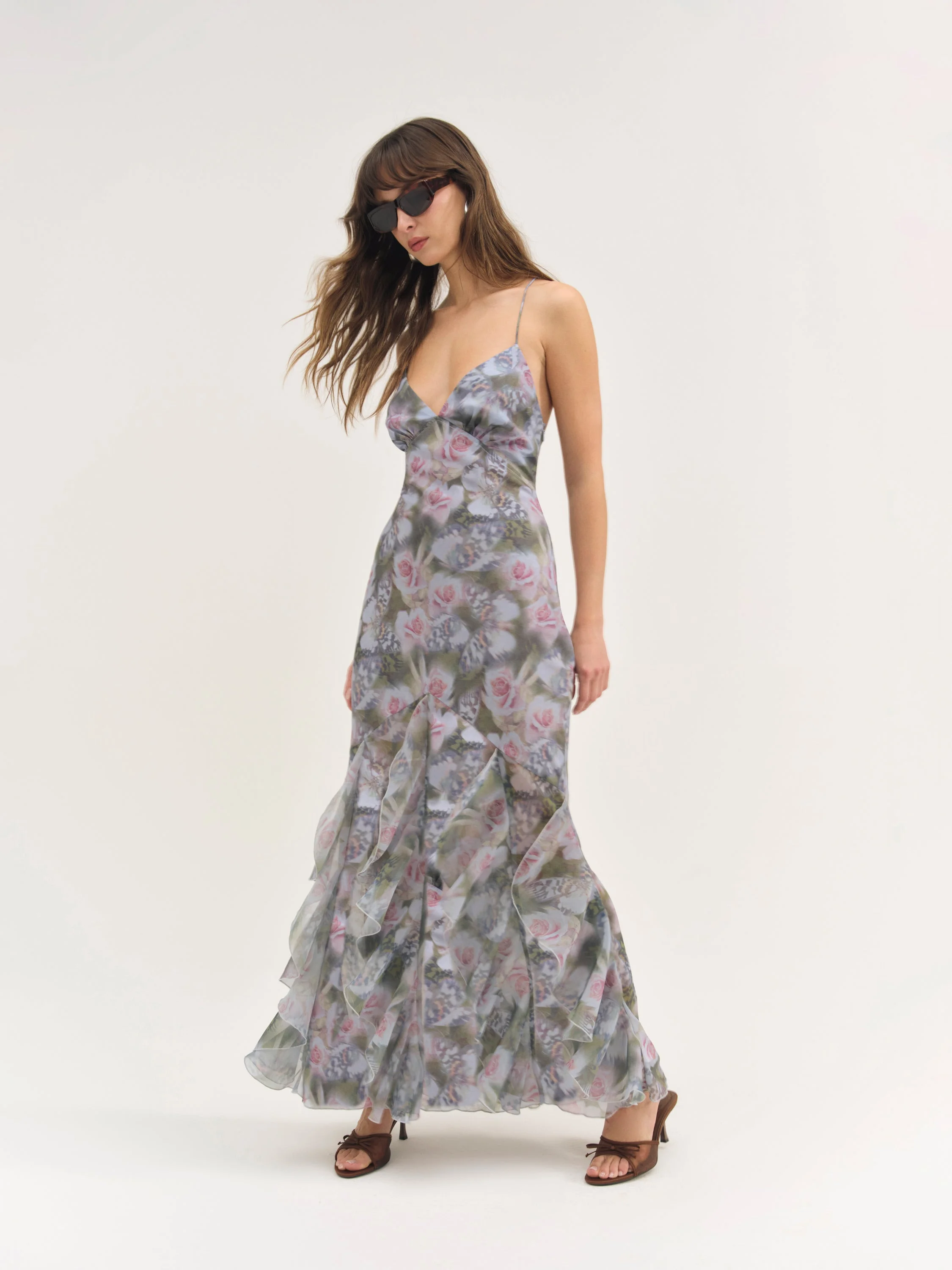 For Love & Lemons Elea Maxi Dress - CD3468-FA25-PURPLE | REVERSIBLE