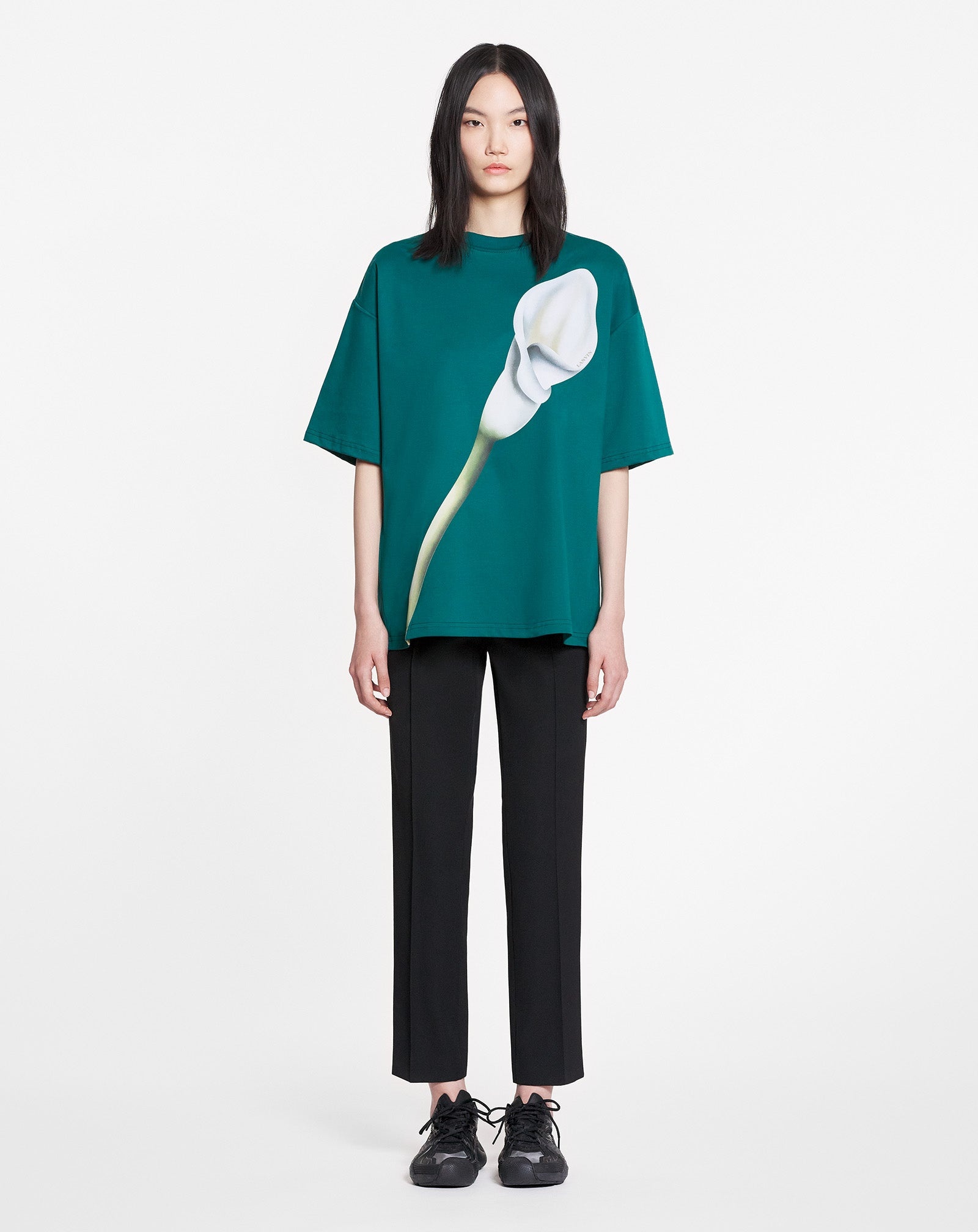 OVERSIZED T-SHIRT WITH CALLA LILY PRINT - 2