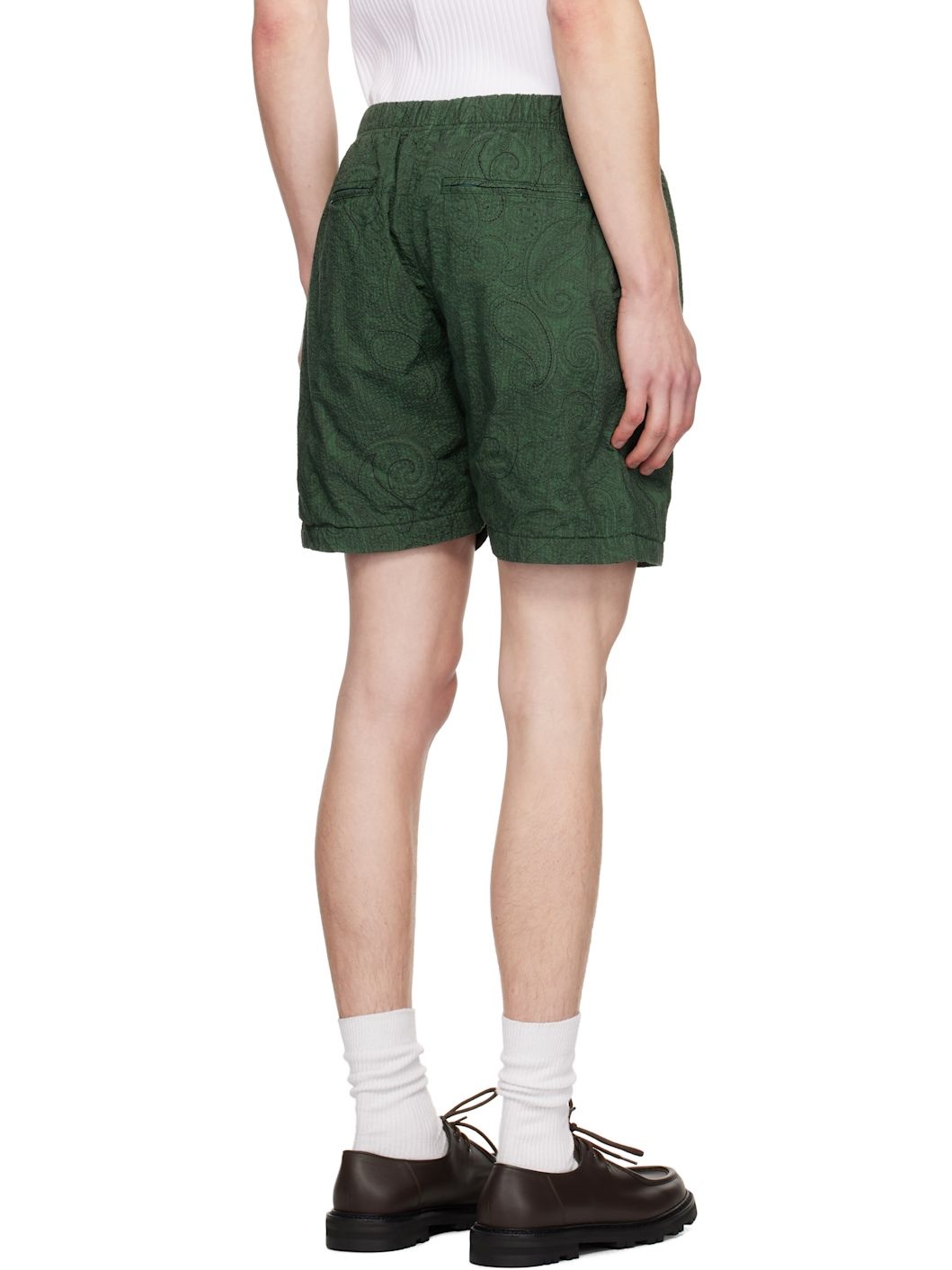Green Morris Paisley Shorts - 3