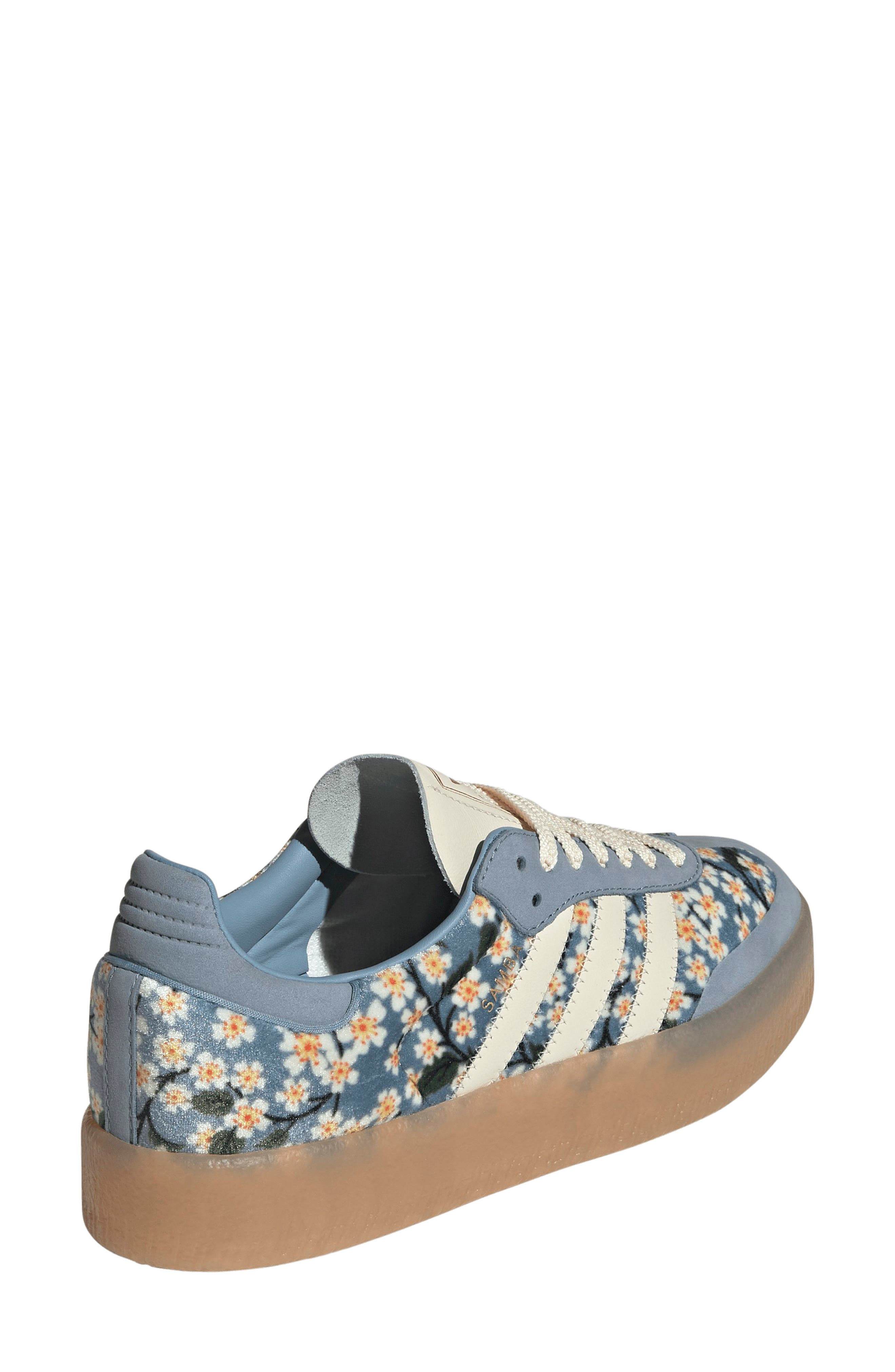 adidas x Liberty London Sambae Sneaker in Blue/Cream White/Metallic at Nordstrom - 2