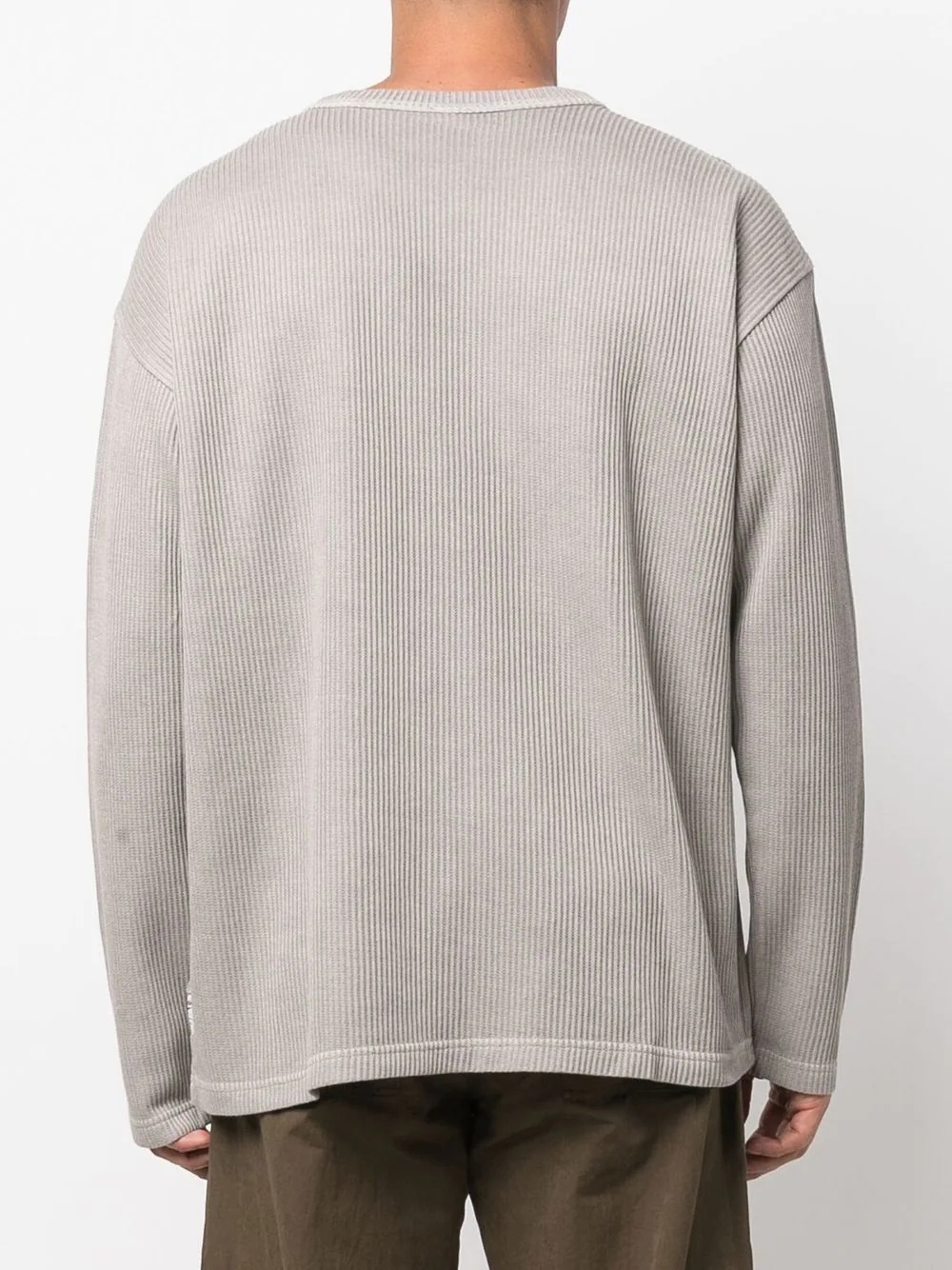 ribbed cotton sweatshirt - 4