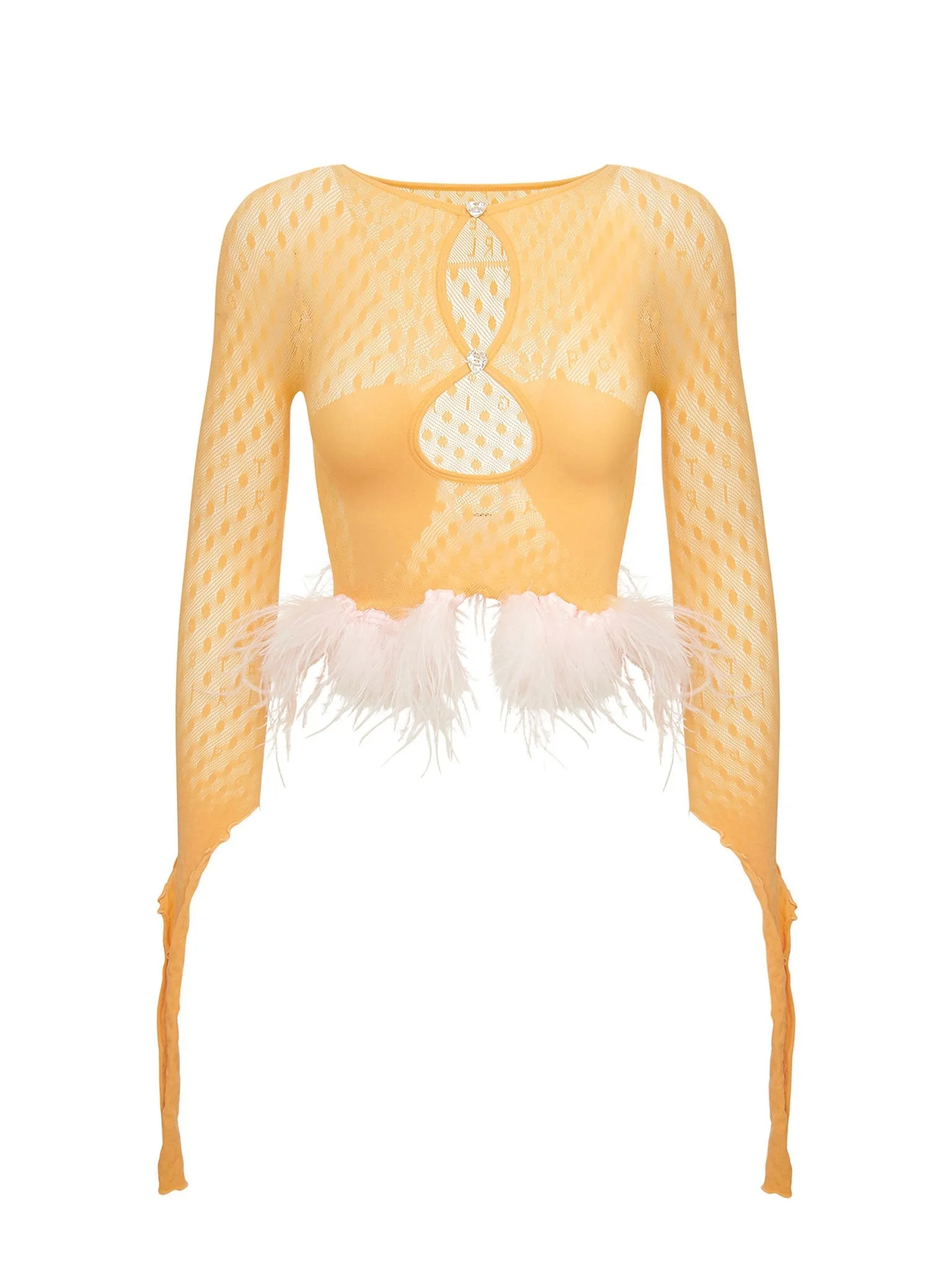 FEATHER MIRA TOP PAPAYA - 1